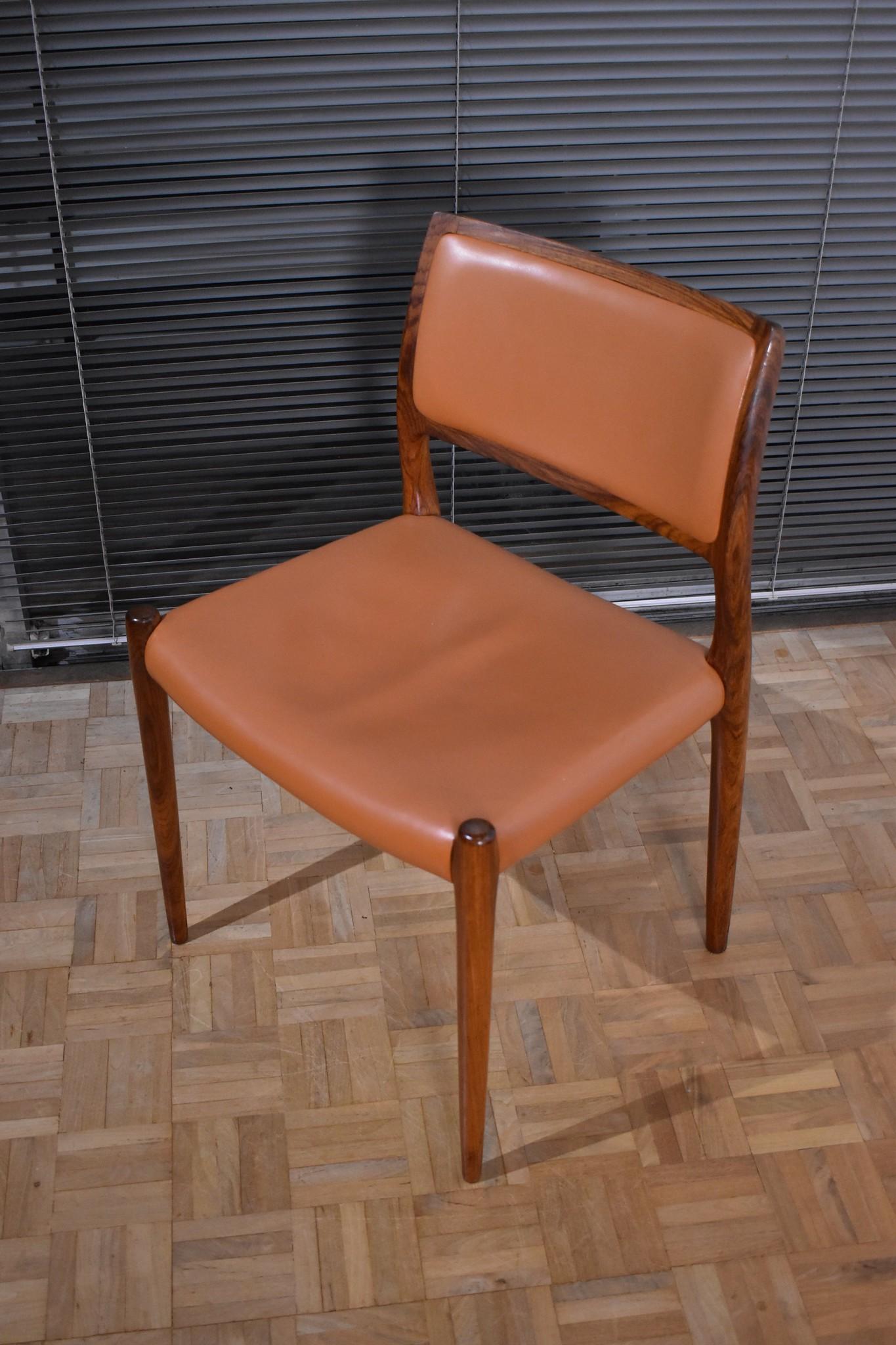 Set of Four Niels Moller Model 80 Rosewood Chairs 7