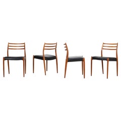 Set of Four Niels O. Møller Dining Chairs Teak Mod. 78, 1960s