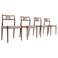 Set of Four Niels O. Møller Rosewood Dining Chairs Model 79, Denmark 1960s