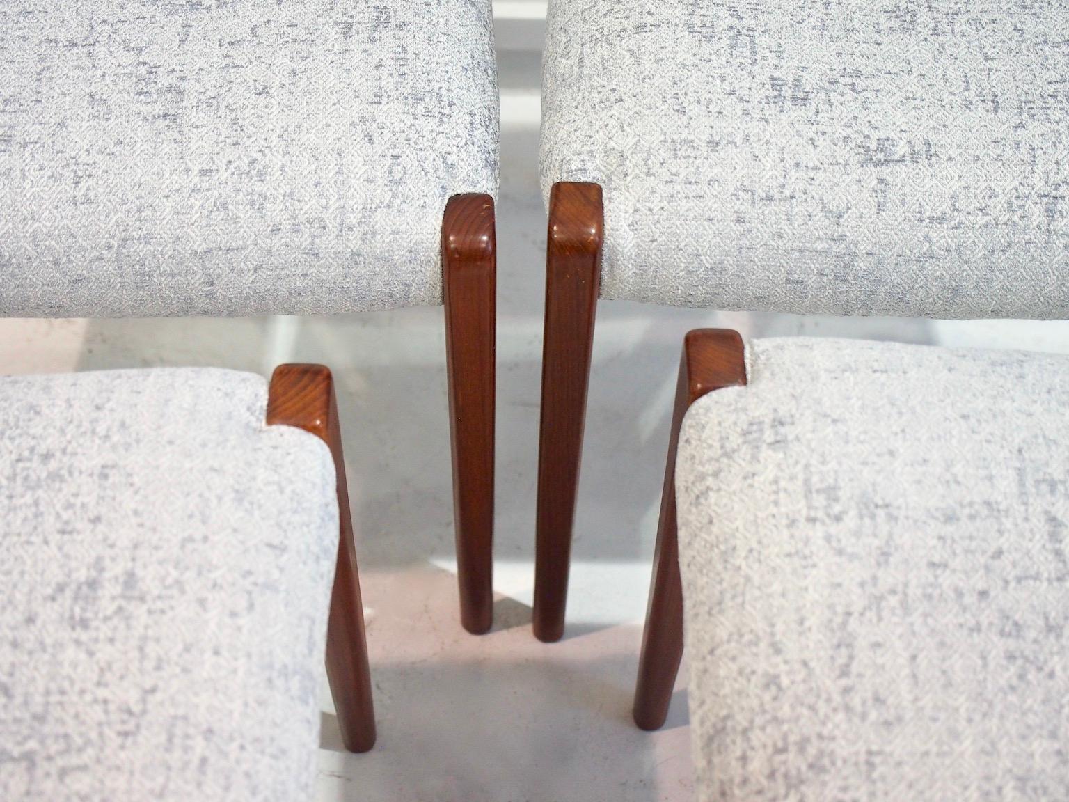 Set of Four Niels O. Moller Solid Teak Chairs, Model 71 2