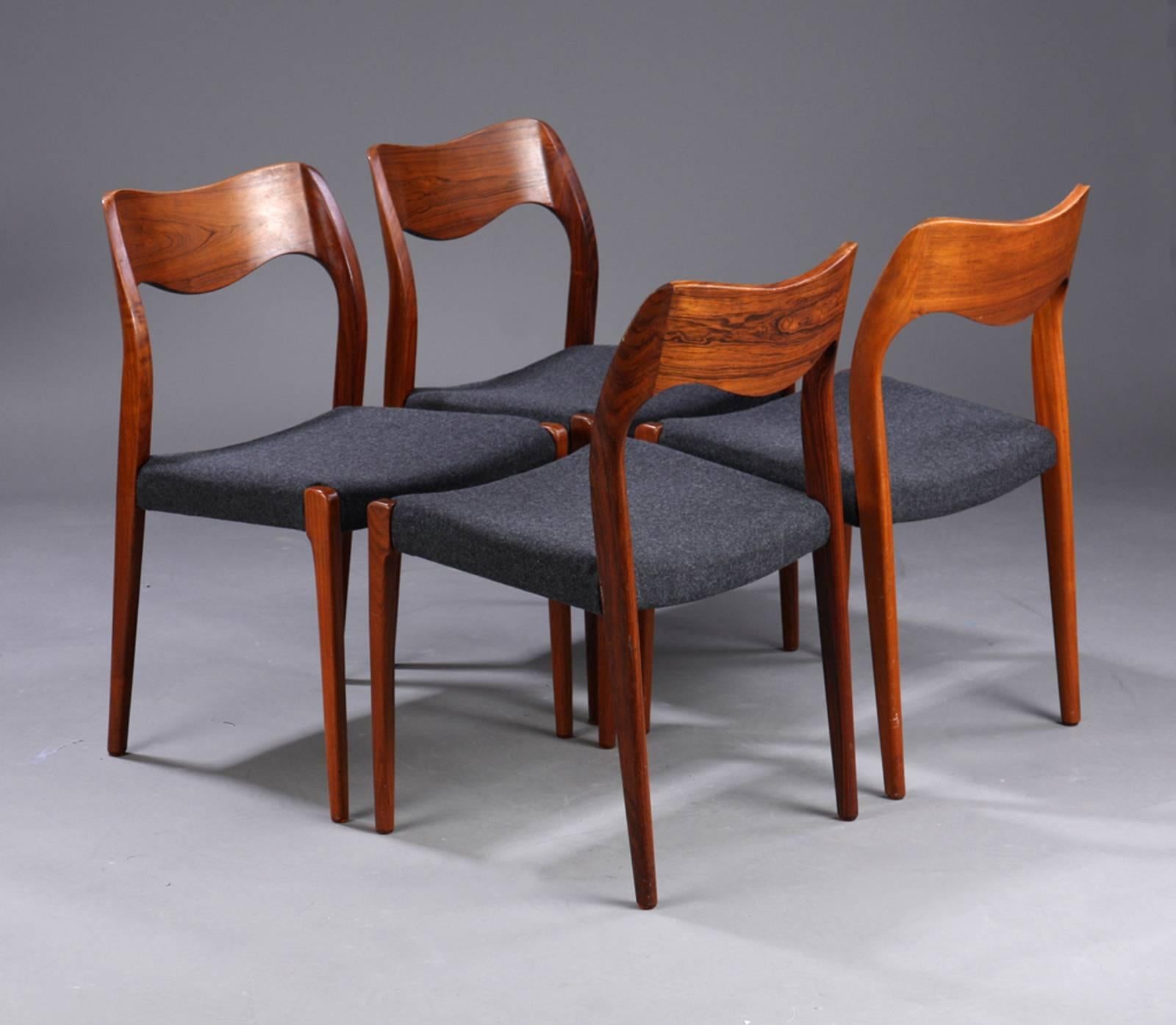 Set of Four Niels Otto Møller Dining Chairs (Dänisch)