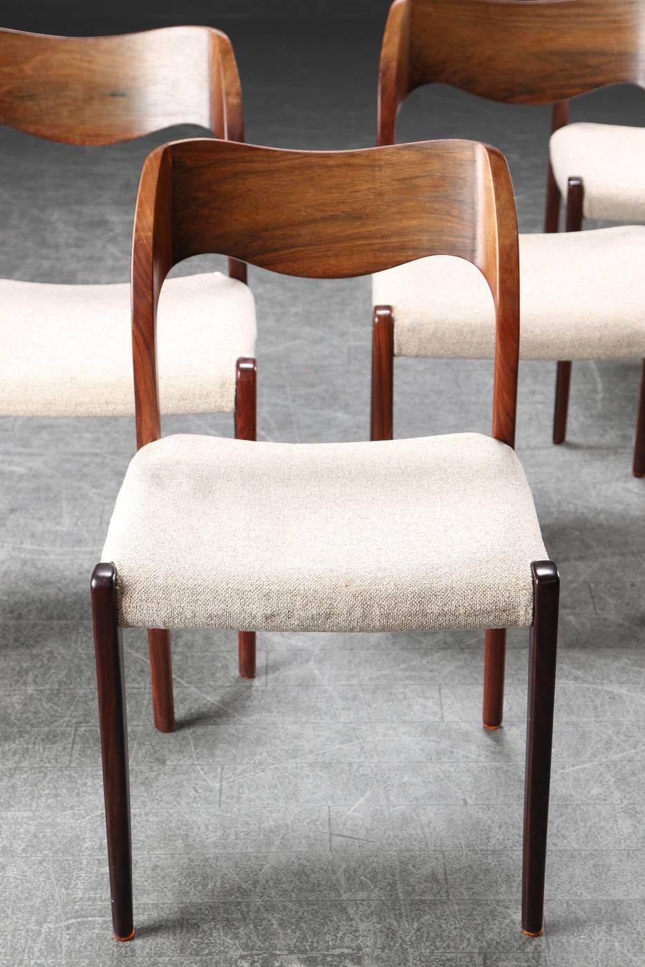 Set of Four Niels Otto Møller Dining Chairs In Good Condition In Vienna, AT