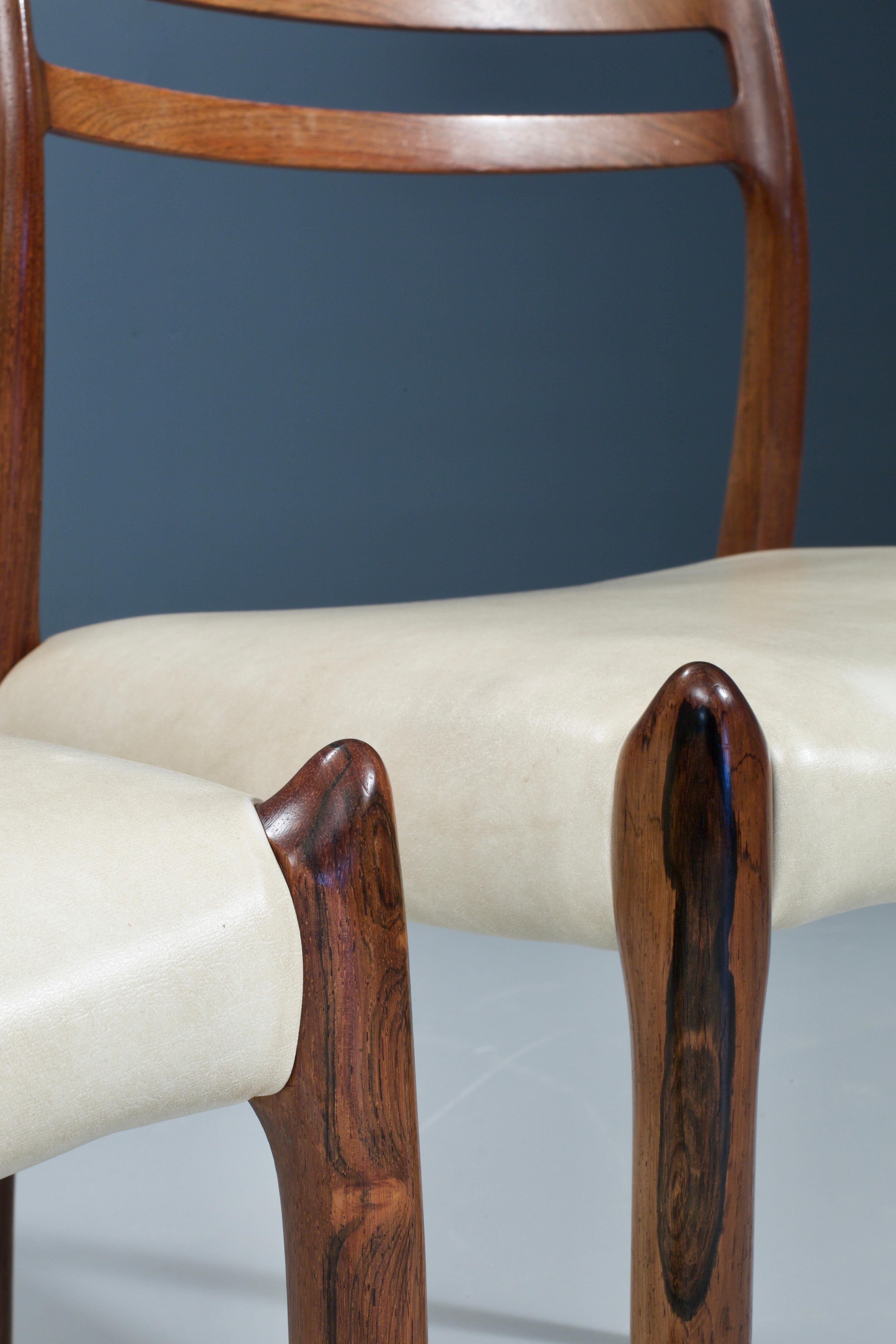 Set of Four Niels Otto Møller Dining Chairs No 78 in Rosewood, Denmark, 1960s 3