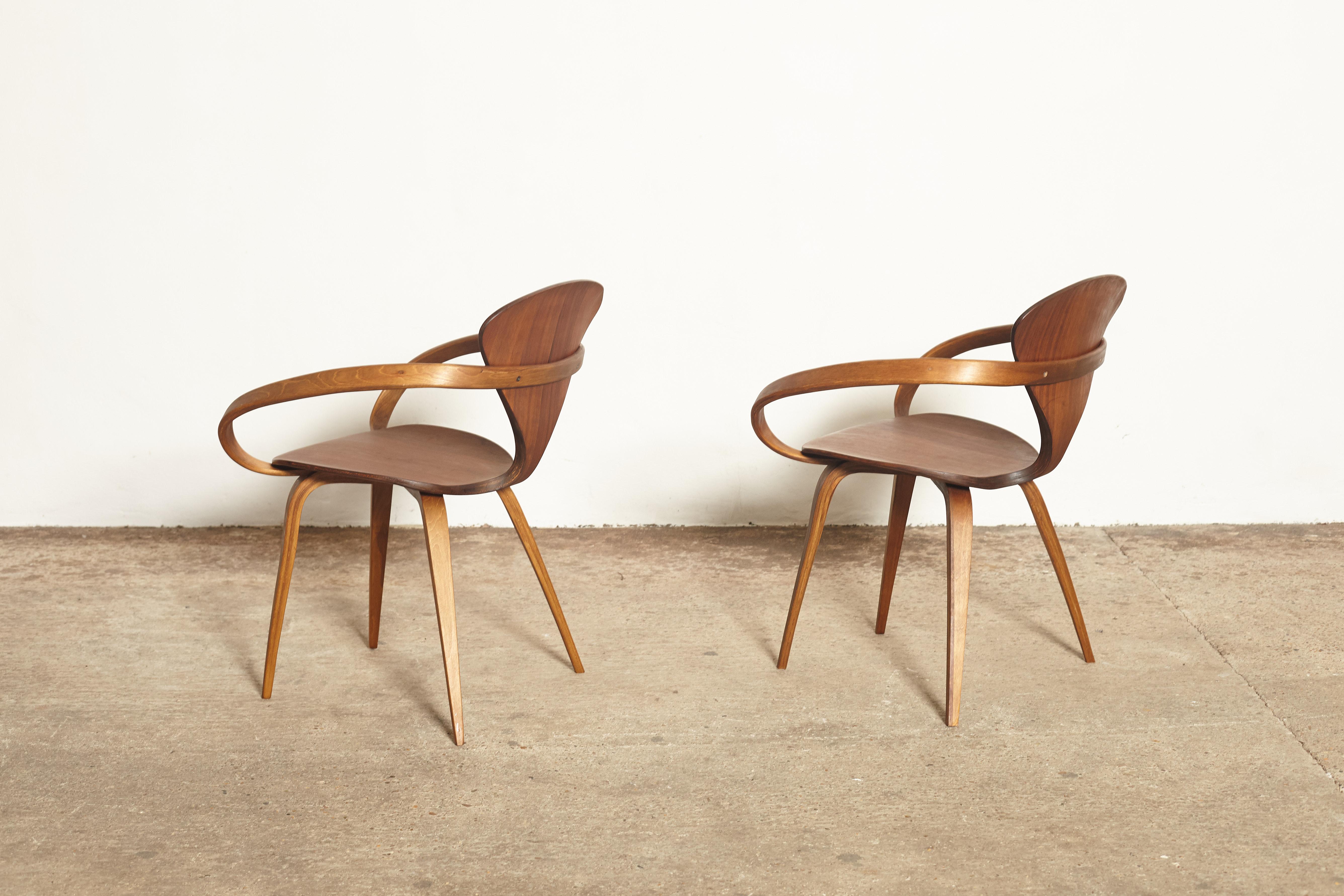 Set of Four Norman Cherner Dining Chairs, Made by Plycraft, USA, 1960s 10