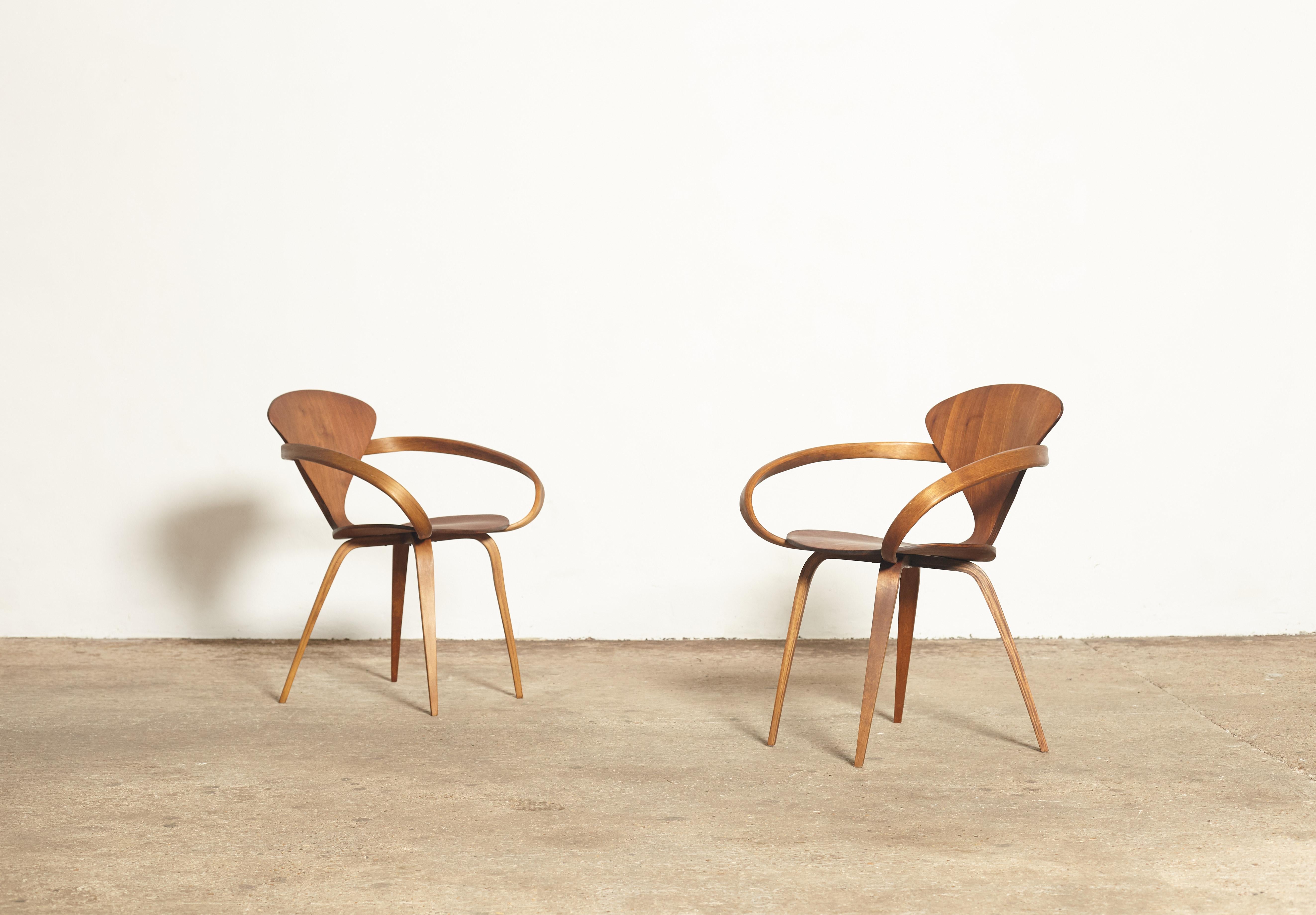 20th Century Set of Four Norman Cherner Dining Chairs, Made by Plycraft, USA, 1960s