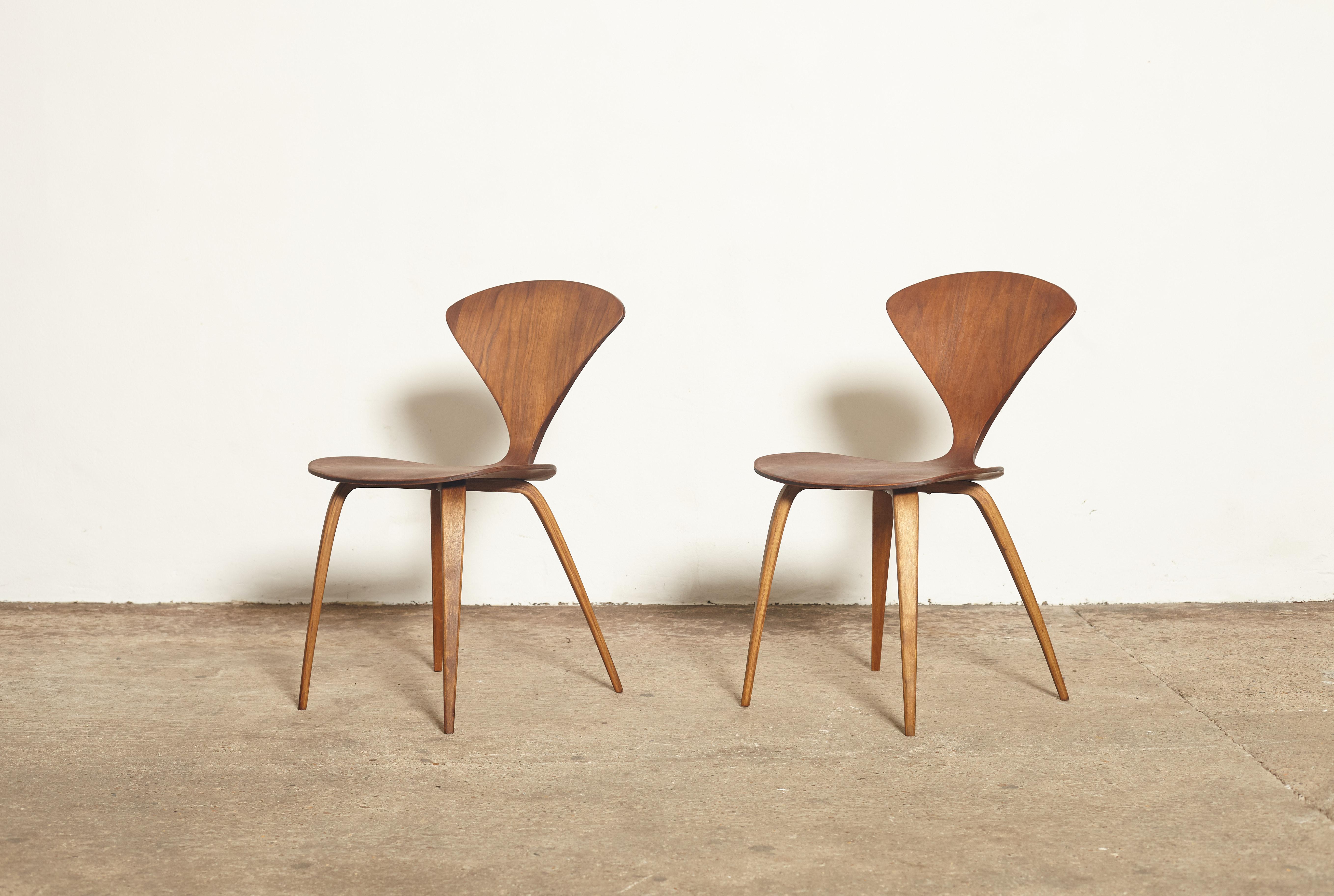 Set of Four Norman Cherner Dining Chairs, Made by Plycraft, USA, 1960s 2