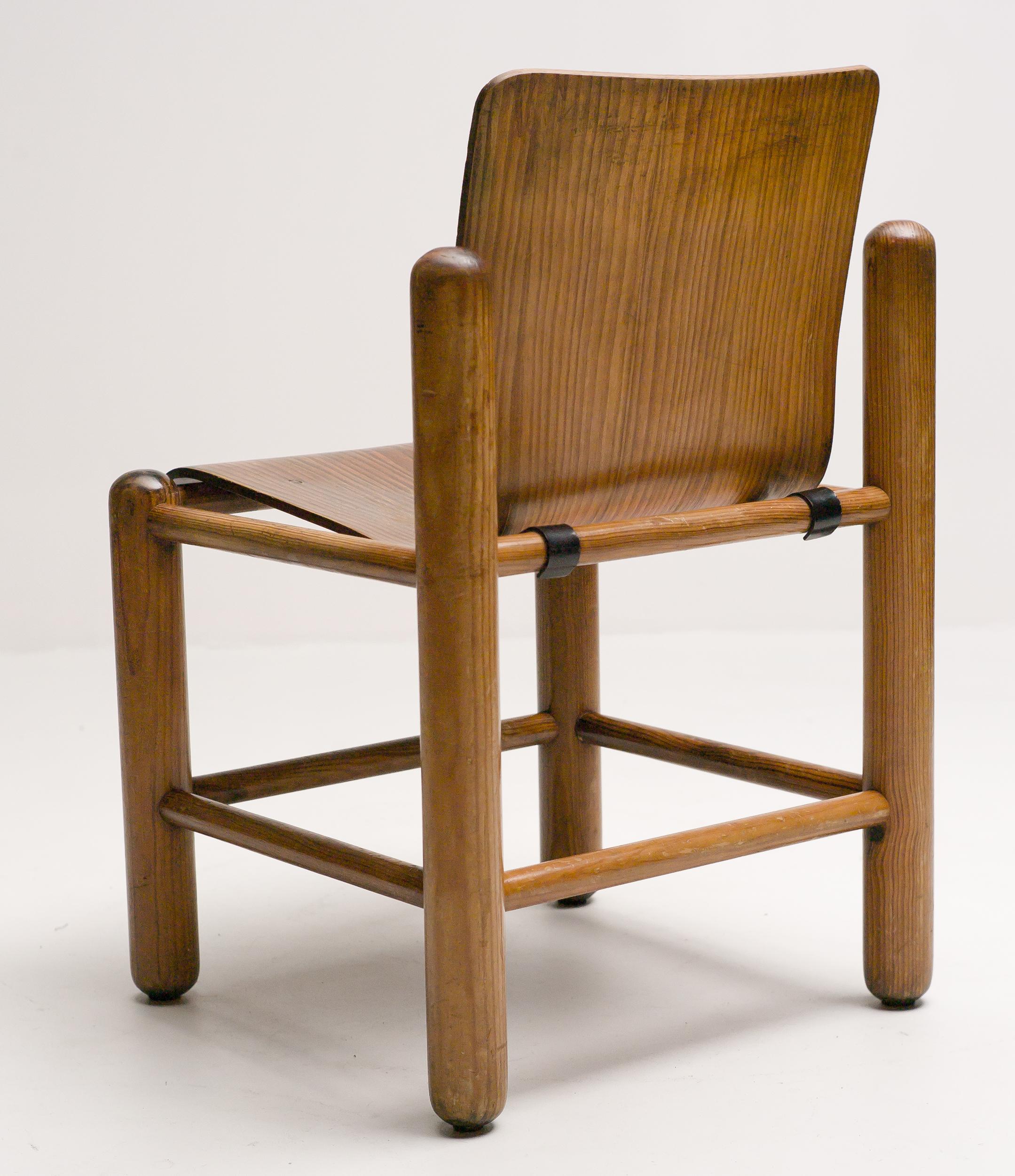 French Set of Four Norwegian Plywood Chairs