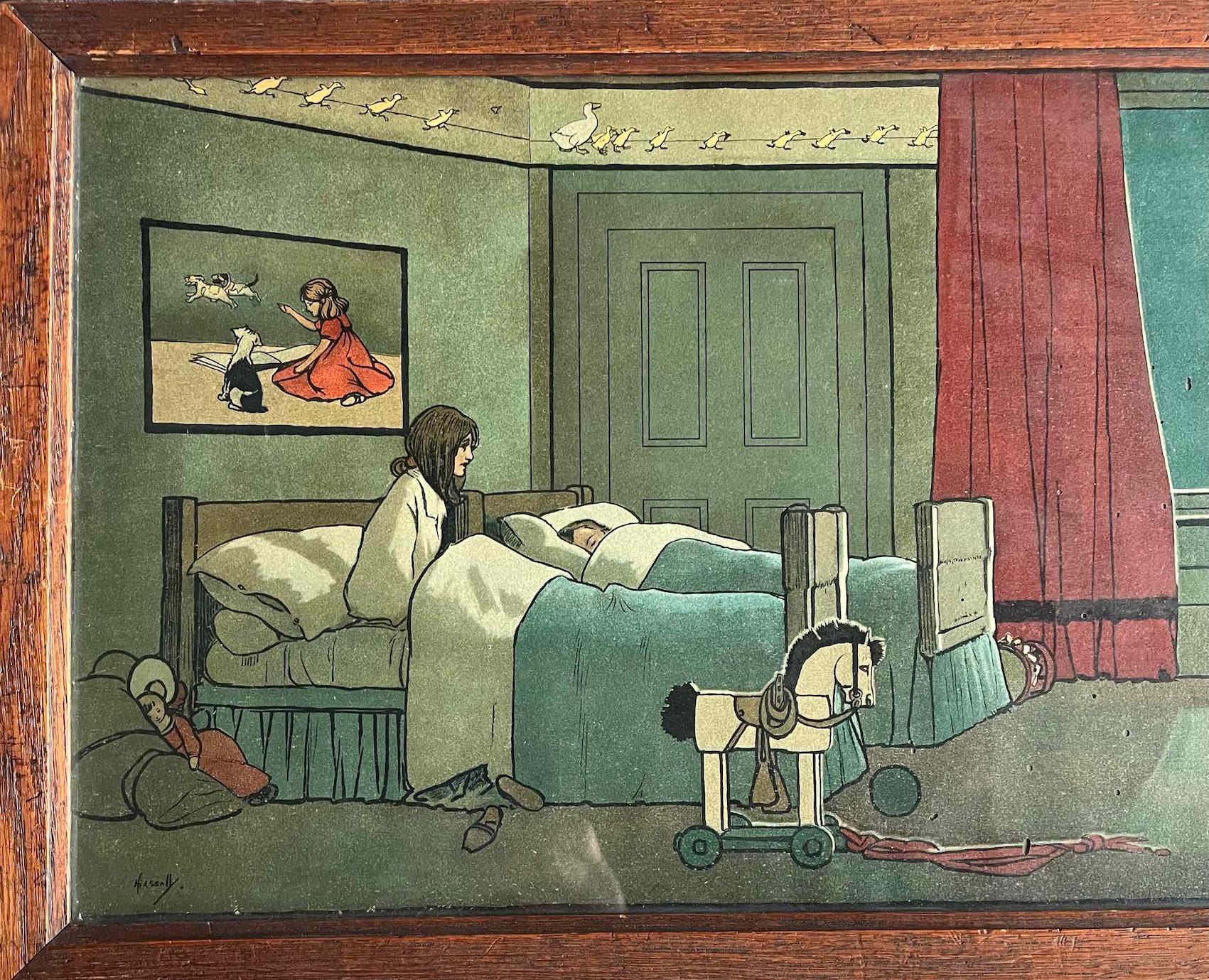Early 20th Century Set Of Four Nursery Prints for Liberty & Co For Sale