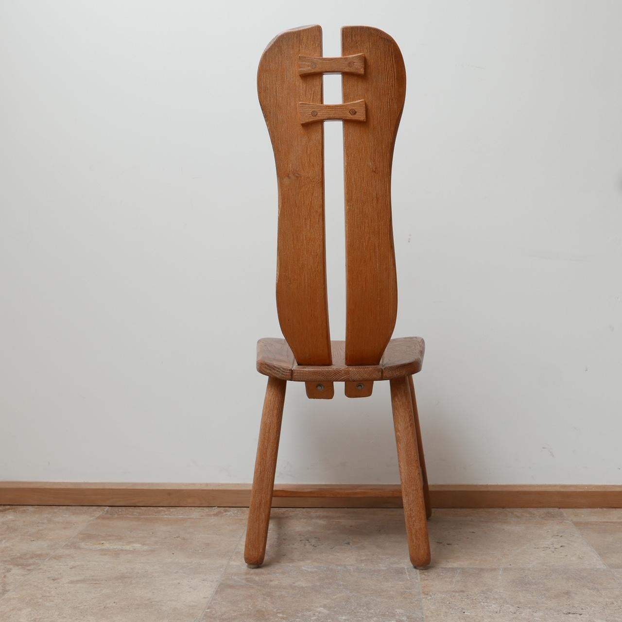Set of Four Oak Belgium Dining Chairs by De Puydt Chairs '4' 11