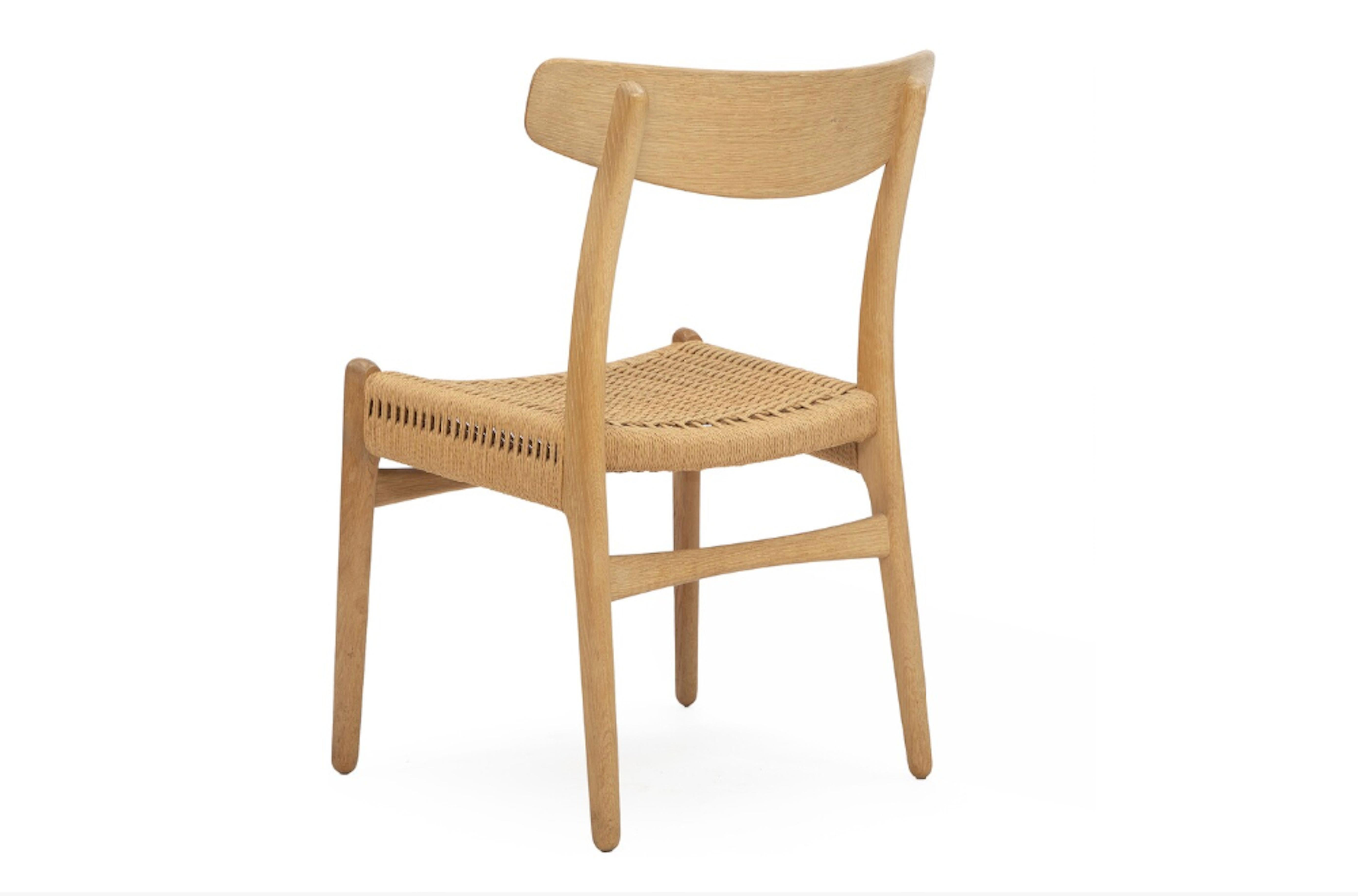 Scandinavian Modern Set of Four Oak CH23 Dining Chairs by Hans Wegner for Carl Hansen and Son