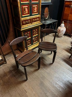 Set of four oak chairs Guillerme et Chambron 'Thierry ´