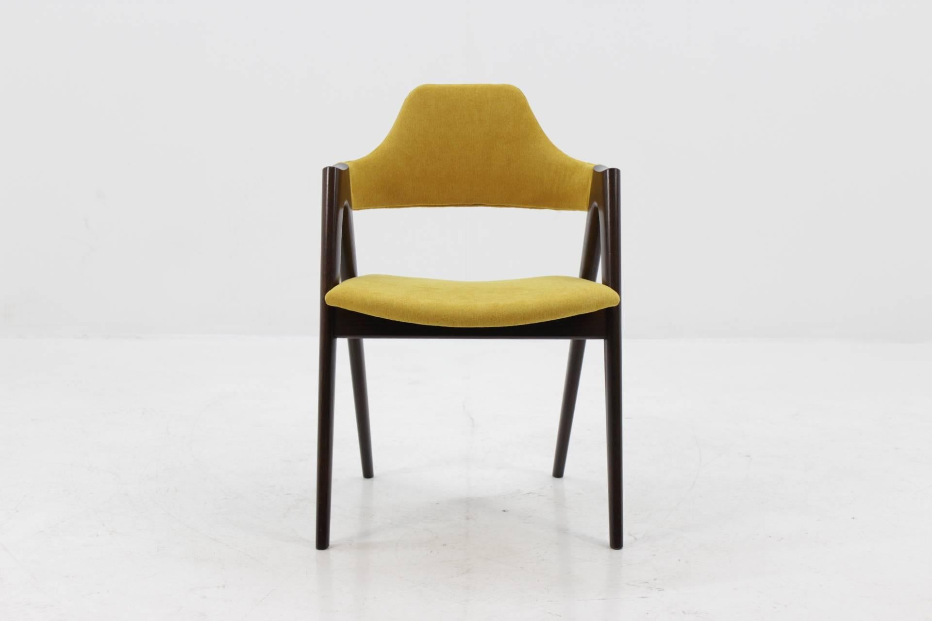 Set of Four Oak Compass Chair by Kai Kristiansen for SVA Møbler In Good Condition In Praha, CZ