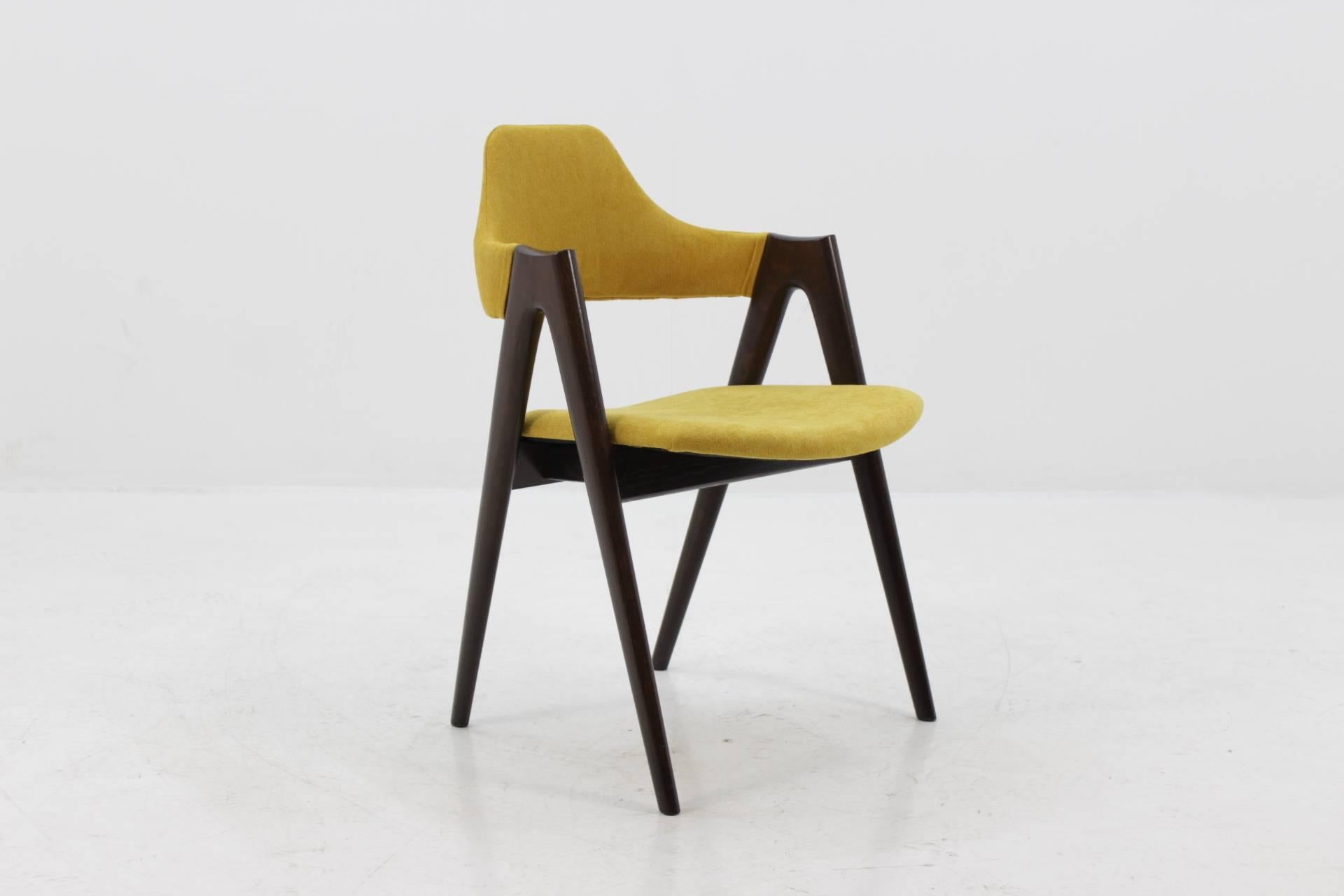 Mid-20th Century Set of Four Oak Compass Chair by Kai Kristiansen for SVA Møbler