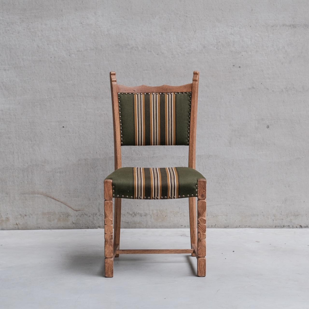 Set of Four Oak Danish Mid-Century Dining Chairs attr. to Henning Kjaernulf 1