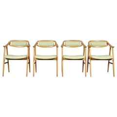 Set of Four Oak Dining Chairs by Albin Johansson & Söner, Hyssna, Sweden, 1960s