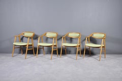 Set of Four Oak Dining Chairs by Albin Johansson & Söner, Hyssna, Sweden, 1960s