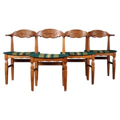 Set of Four Oak Dining Chairs by Henning Kjaernulf #2