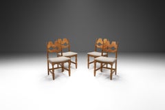 Set of Four Oak Henning Kjærnulf Dining Chairs, Denmark 1960s