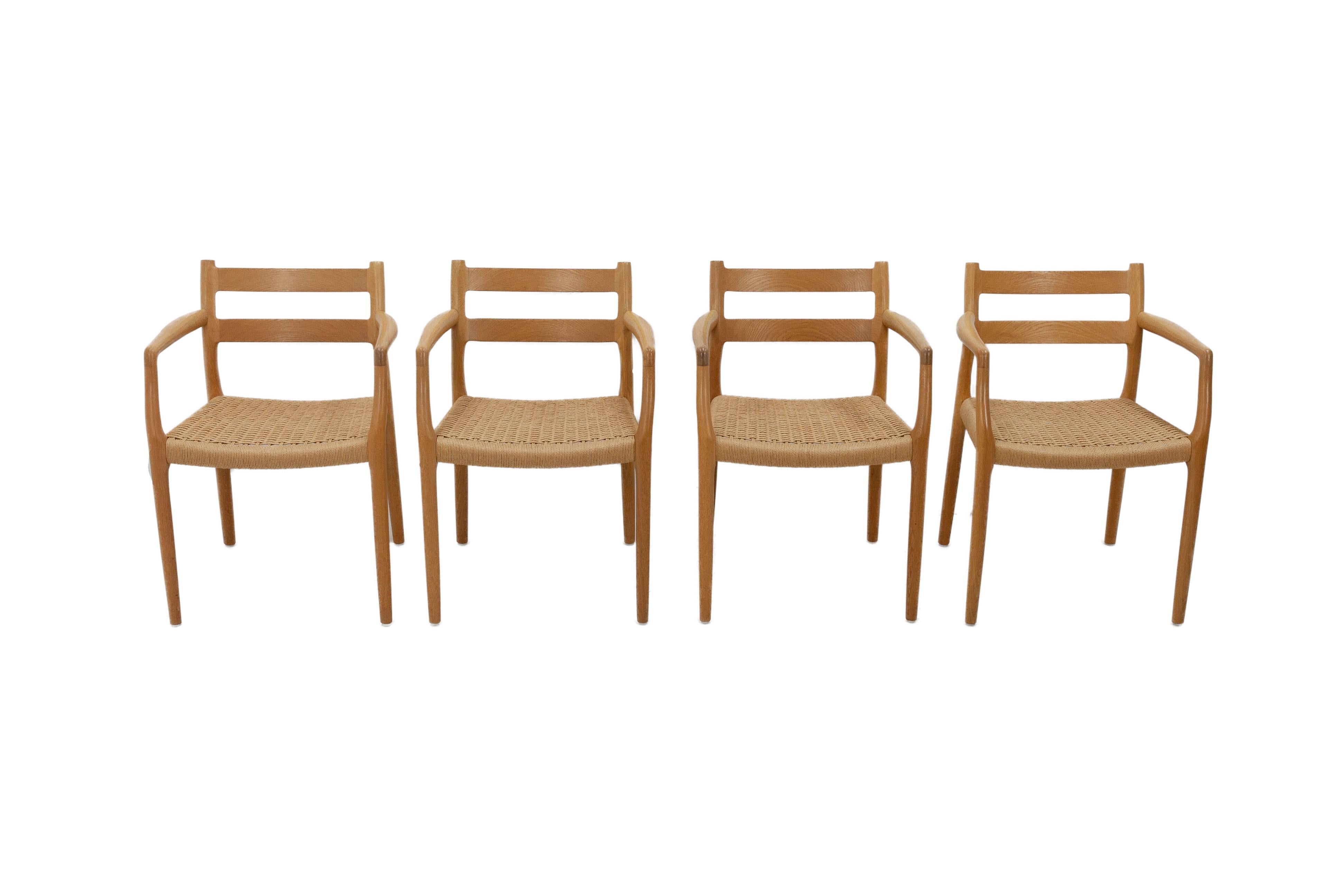 Set of Four Oak Niels Otto Moller No. 67 Chairs 7