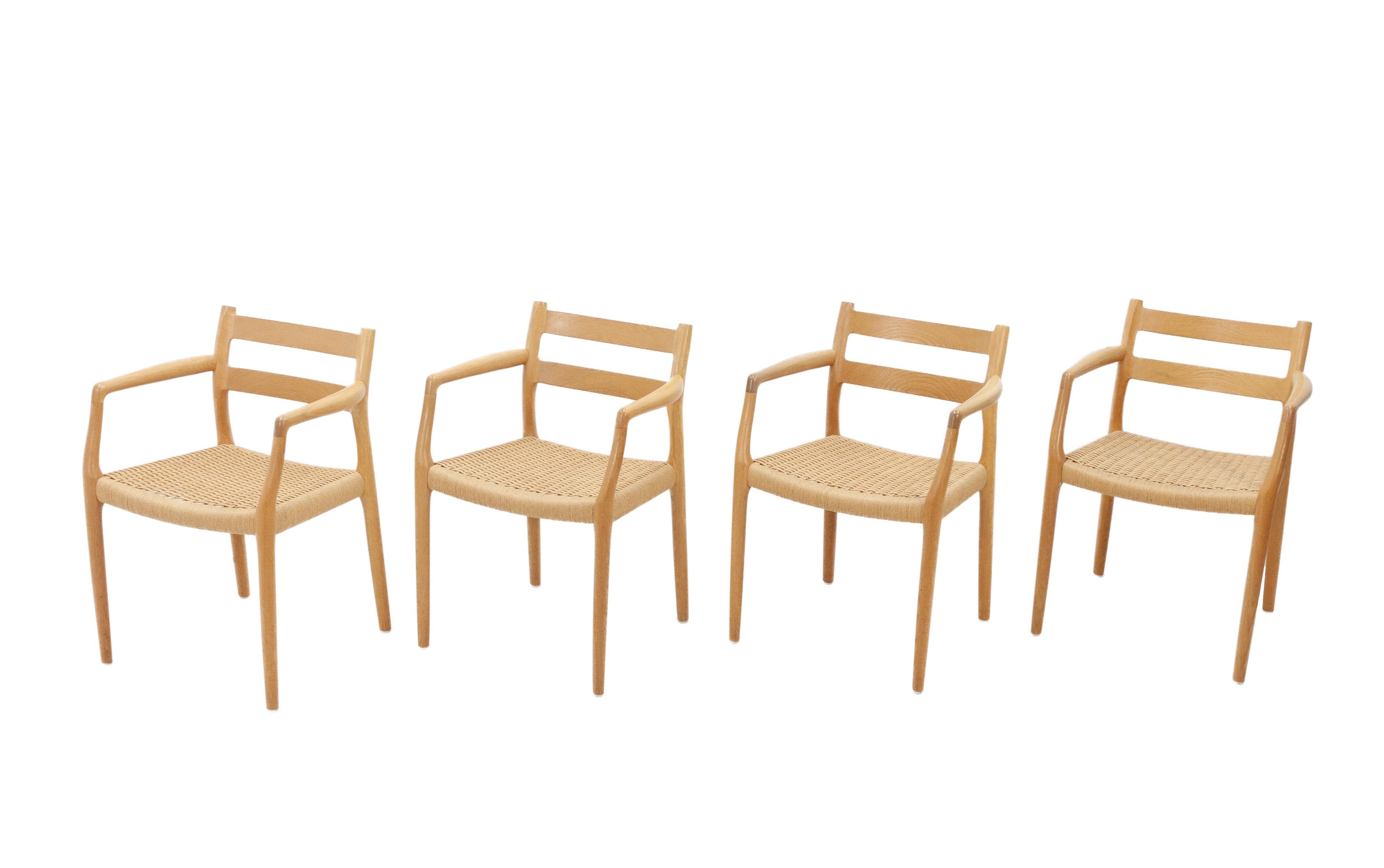 Set of Four Oak Niels Otto Moller No. 67 Chairs 8