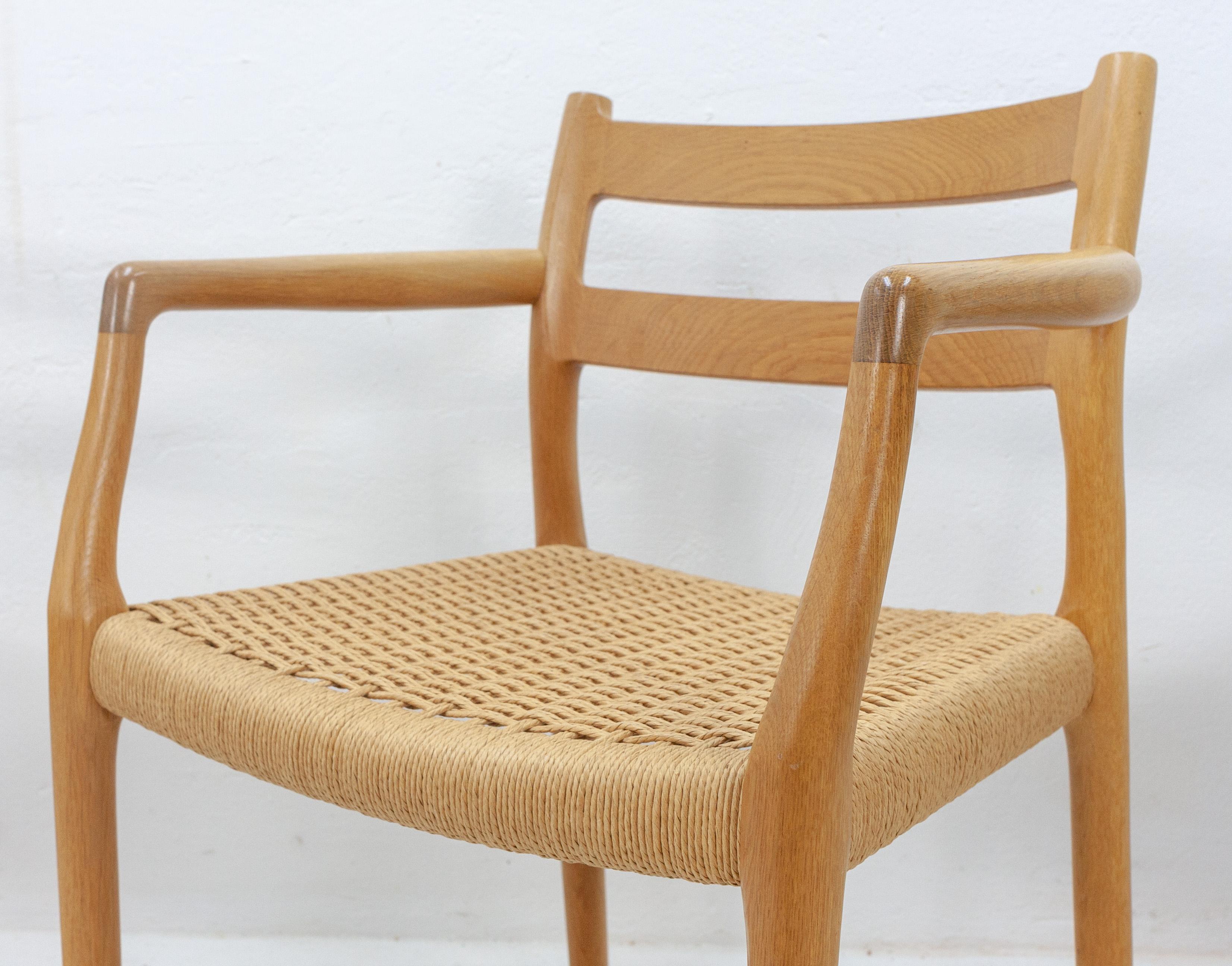 Set of Four Oak Niels Otto Moller No. 67 Chairs 1