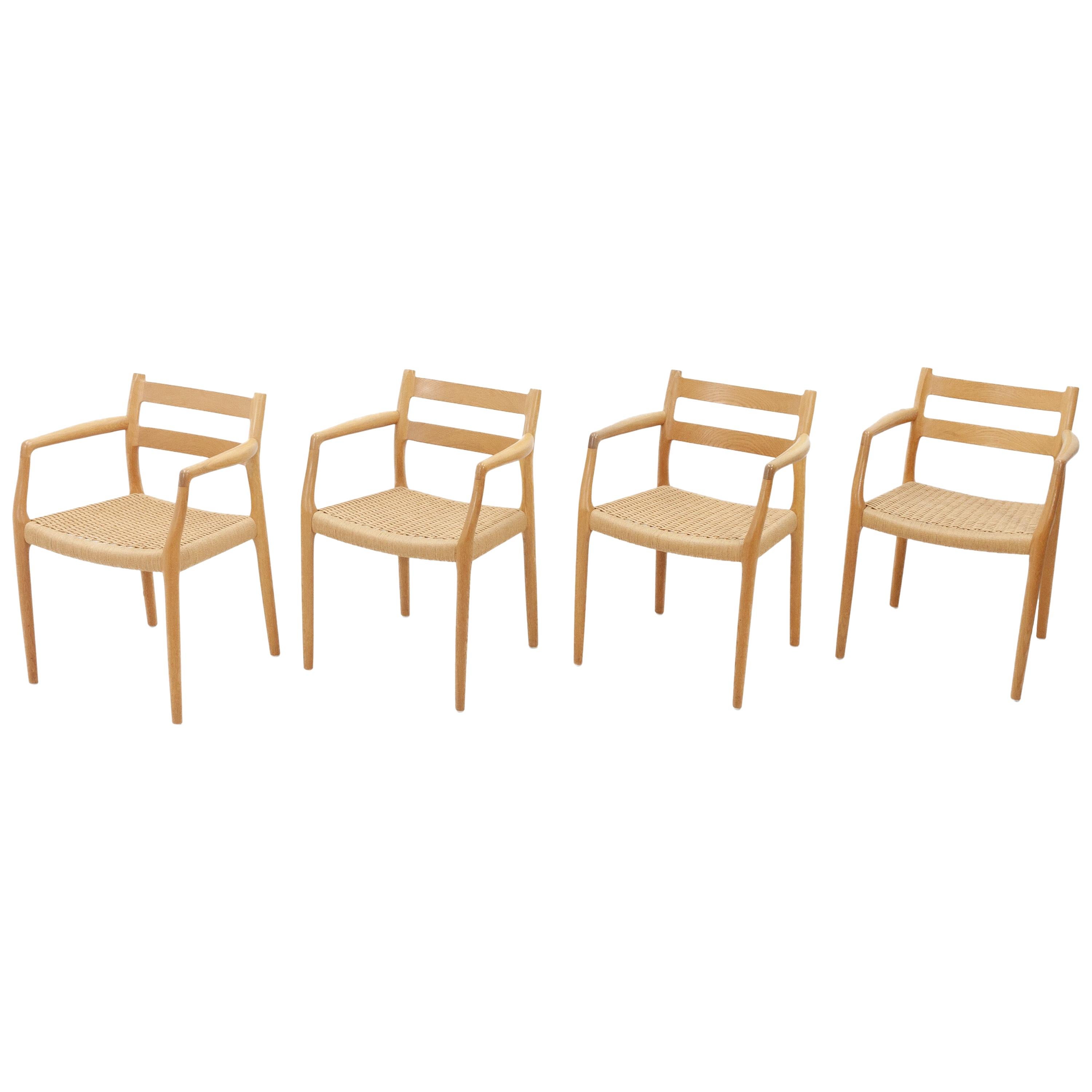 Set of Four Oak Niels Otto Moller No. 67 Chairs