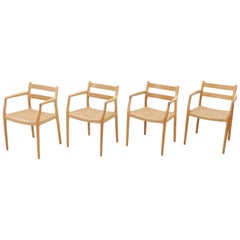 Set of Four Oak Niels Otto Moller No. 67 Chairs