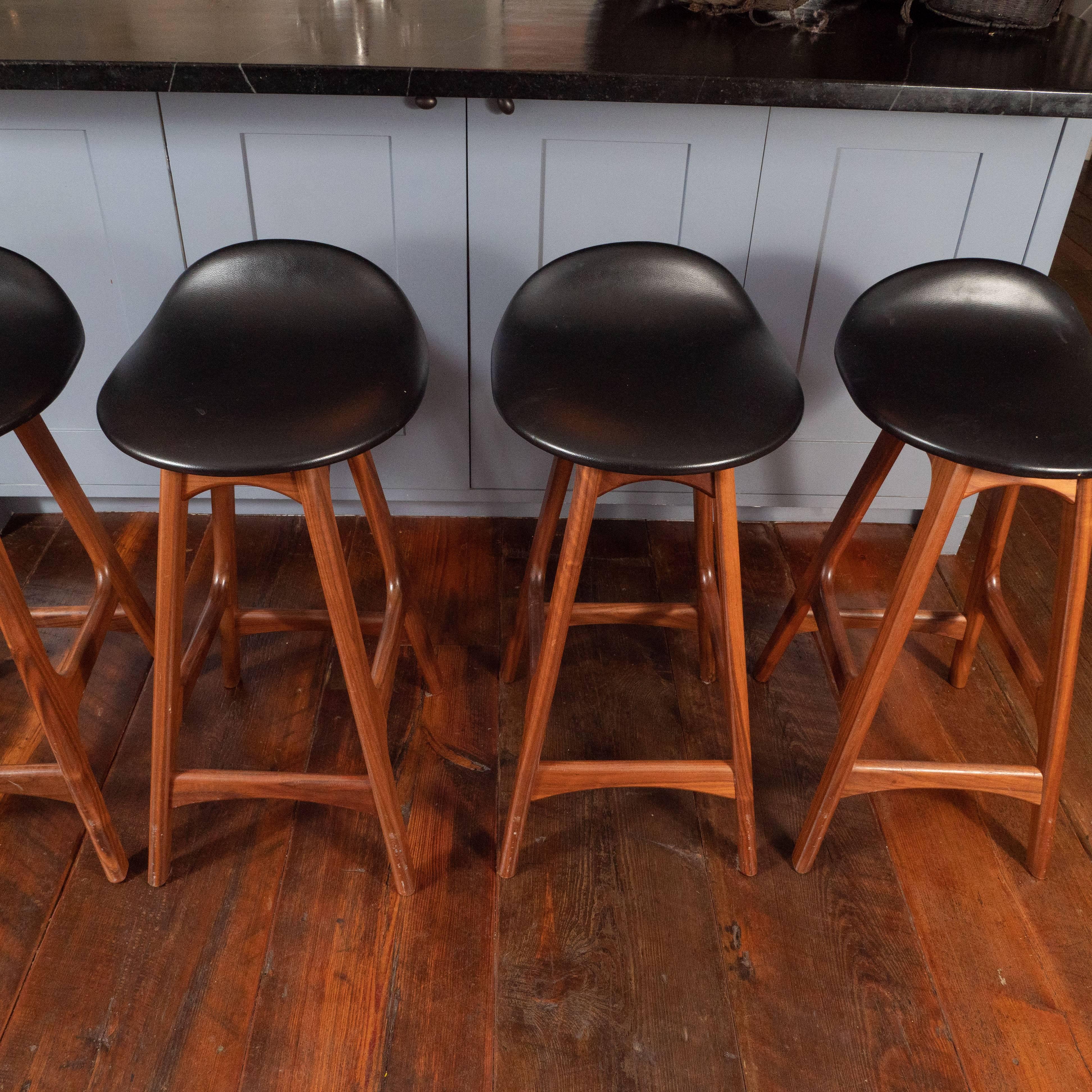 Set of Four OD61 Counter Stools by Erik Buch 3