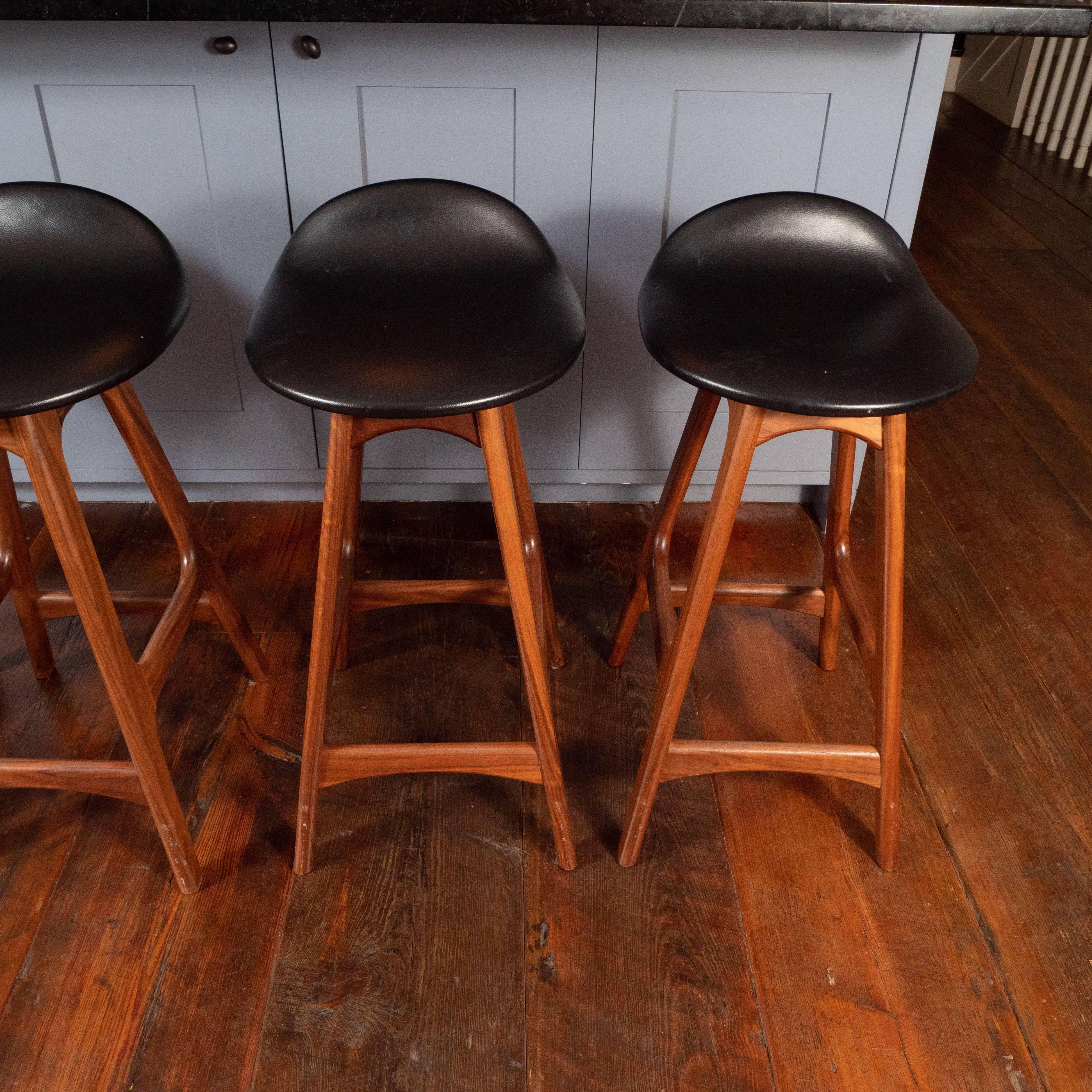 Set of Four OD61 Counter Stools by Erik Buch 4