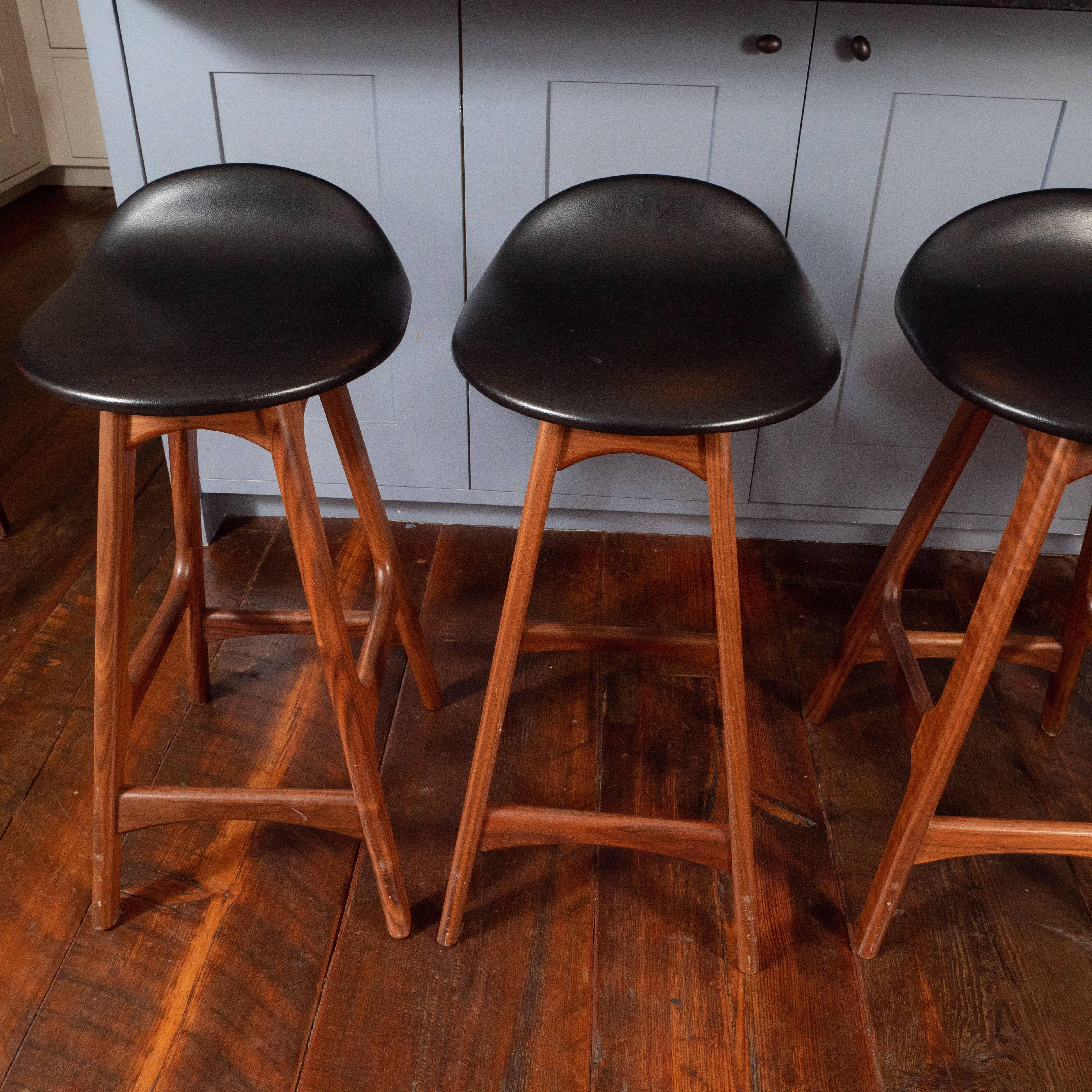 Set of Four OD61 Counter Stools by Erik Buch 5