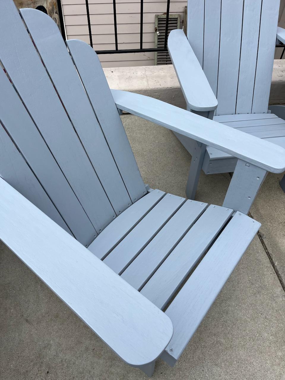 Americano Set di quattro sedie da esterno Adirondack in vendita