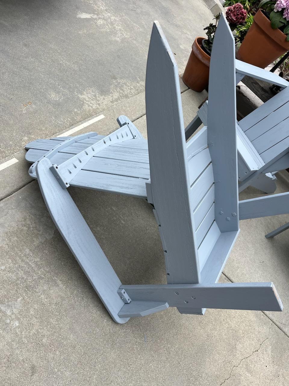 Metà XX secolo Set di quattro sedie da esterno Adirondack in vendita