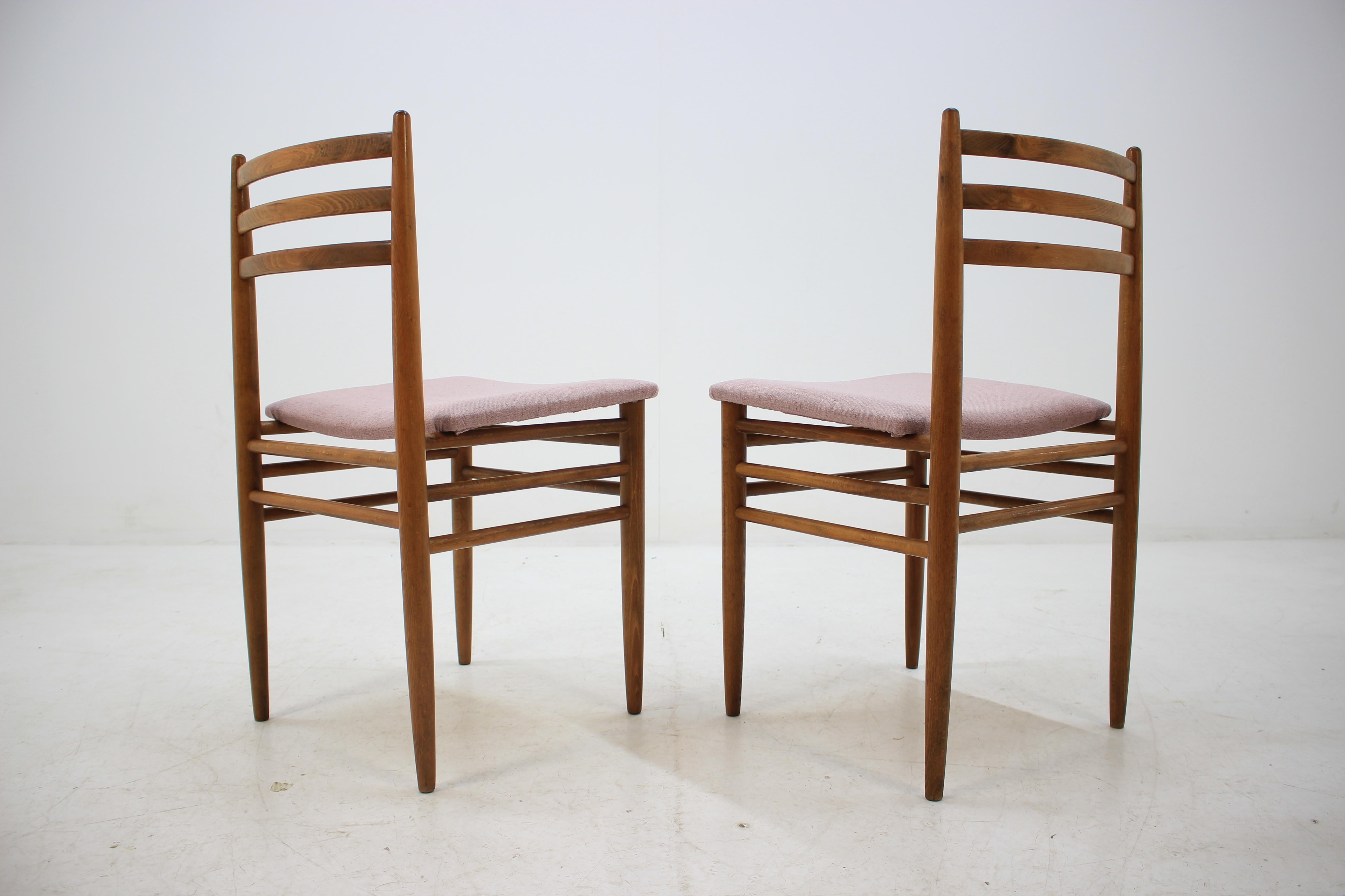 Textile Set of Four of Dining Chairs, 1960s