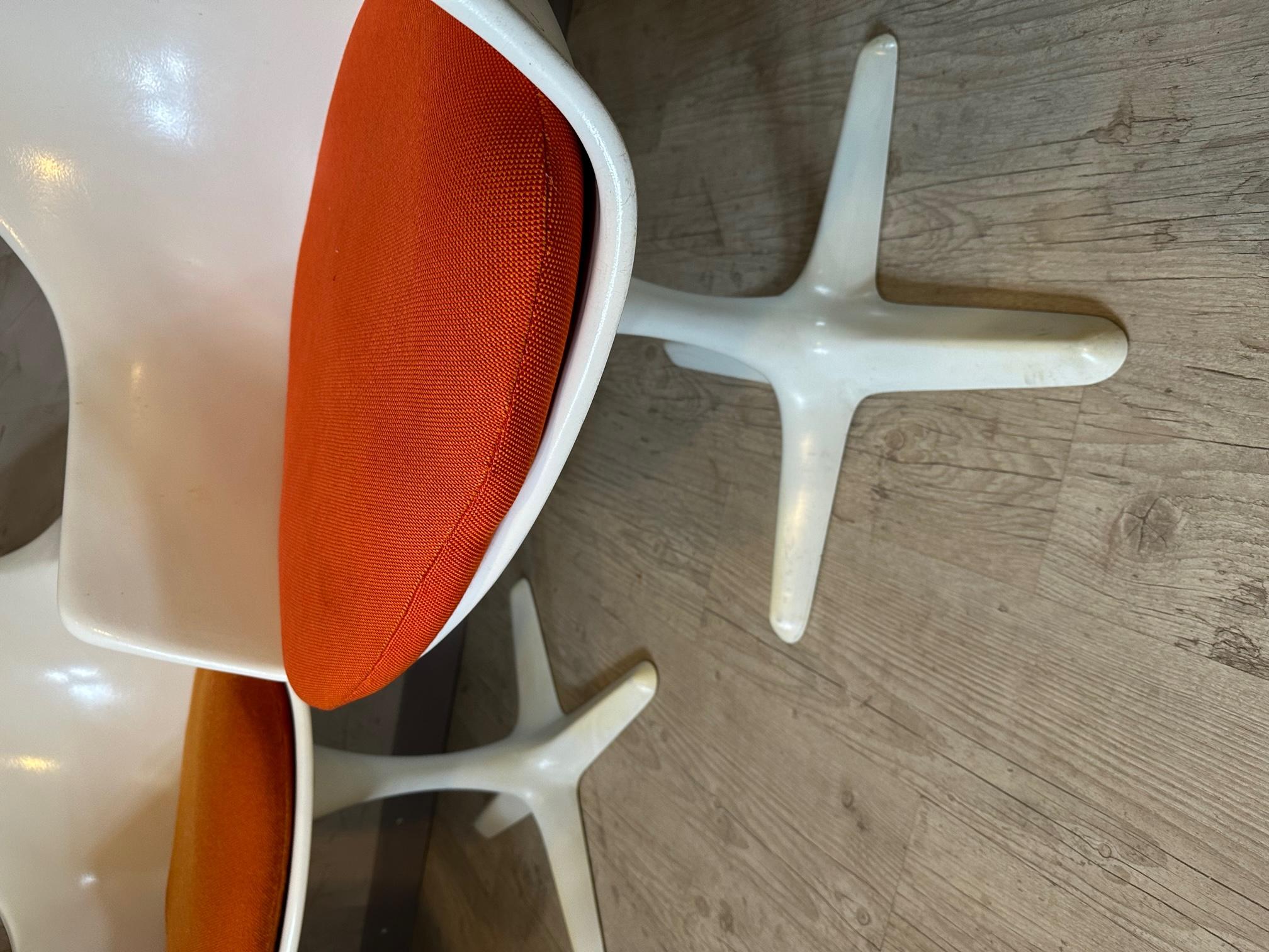 Set of Four of Swivel Armchair by Maurice Burke for Arkana, 1960 2