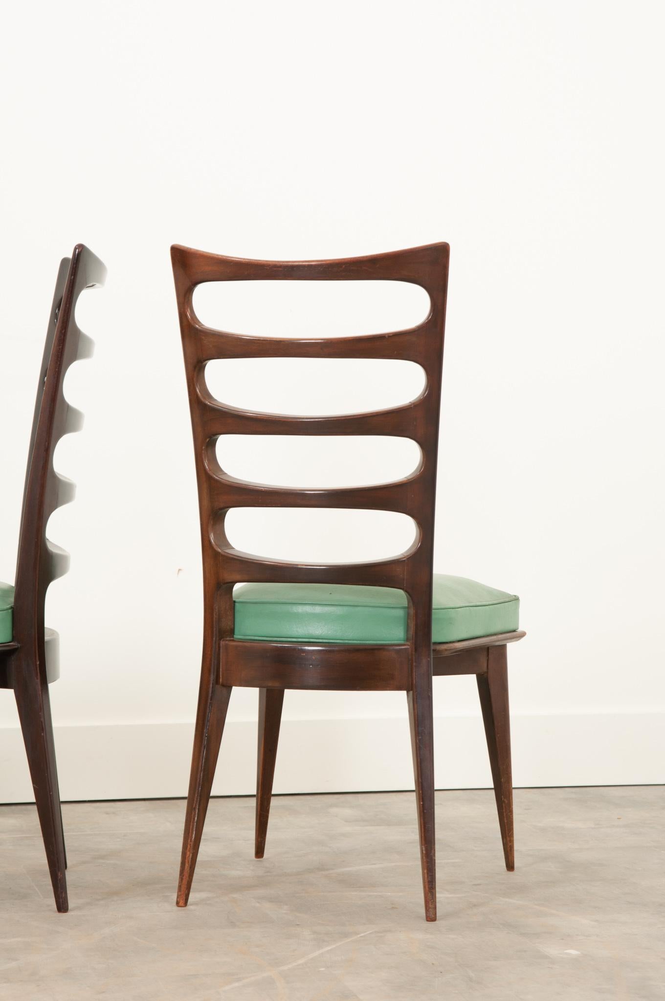 20th Century Set of Four of Vintage Gaston Poisson Dining Chairs