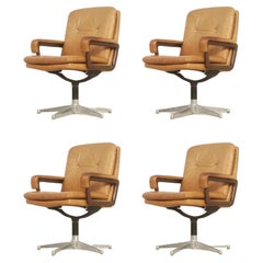 Set di quattro sedie da ufficio di André Vandenbeuck per Arflex, Italia, anni '60