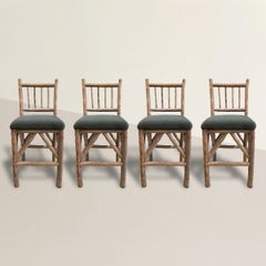 Set of Four Old Hickory Bar Stools