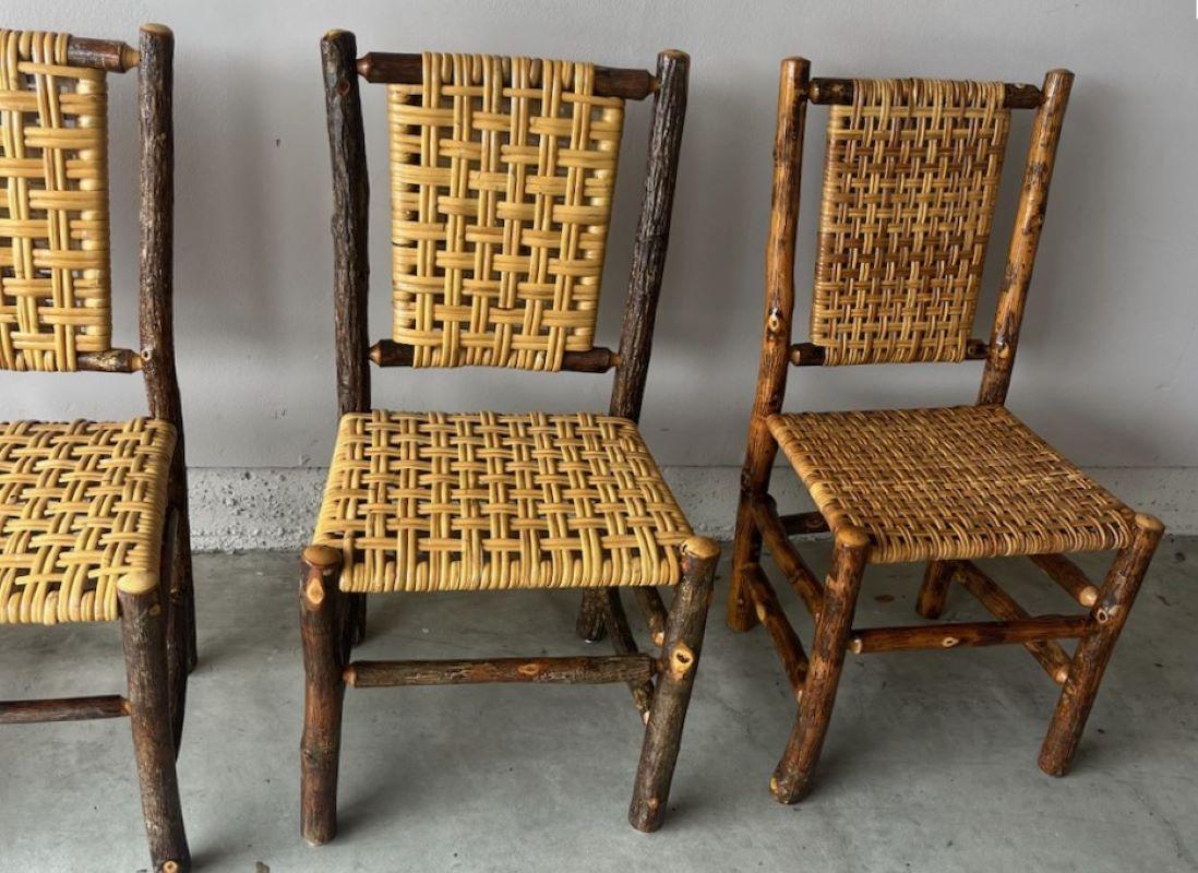 American Set of Four Old Hickory Chairs