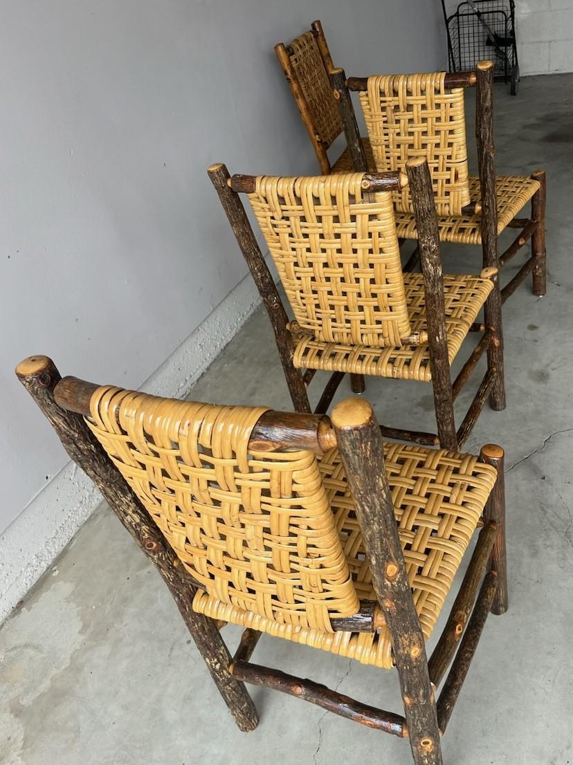 Set of Four Old Hickory Chairs In Good Condition In Los Angeles, CA