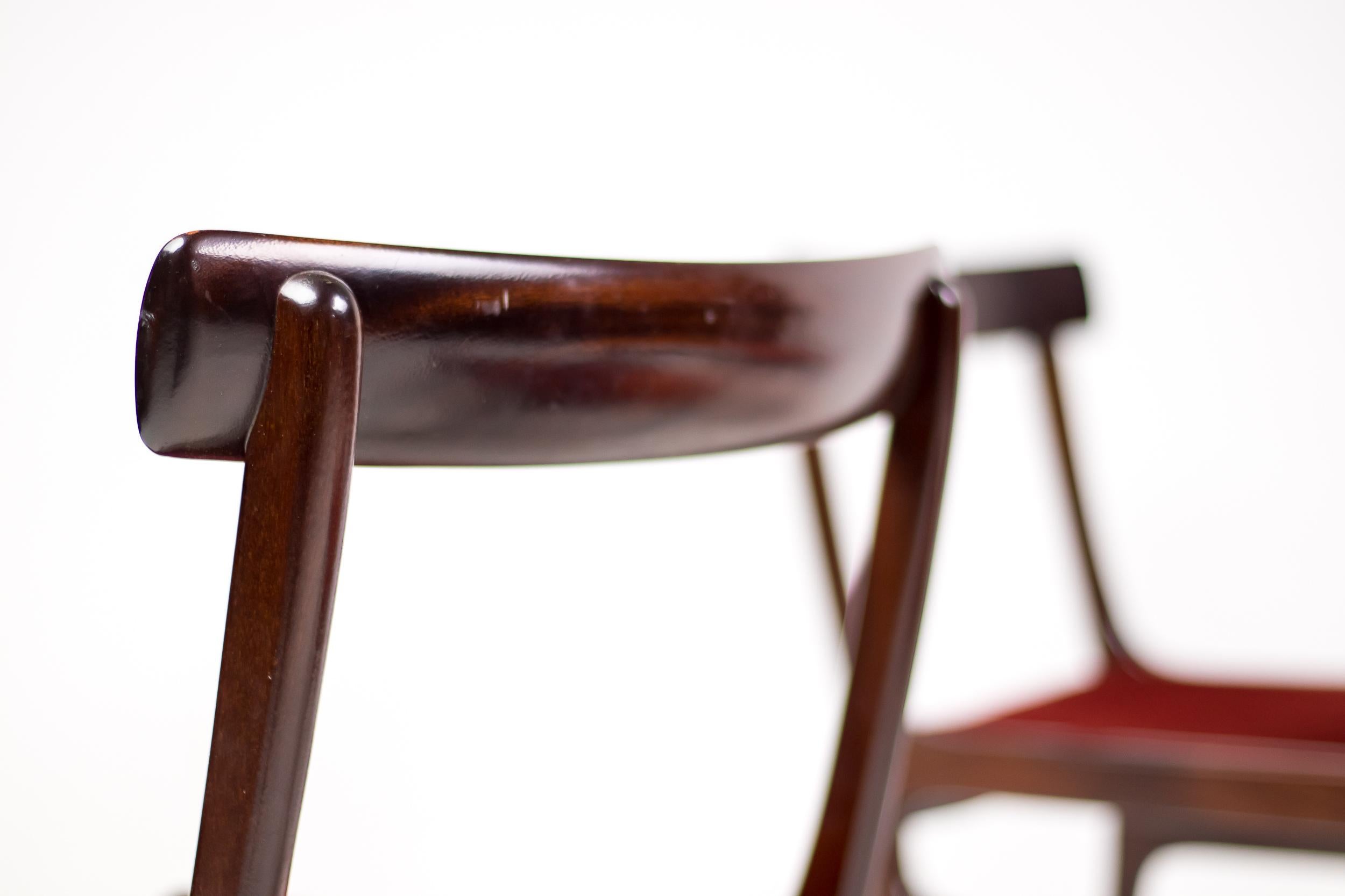 Milieu du XXe siècle Ensemble de quatre chaises Rungstedlund d'Ole Wanscher en vente