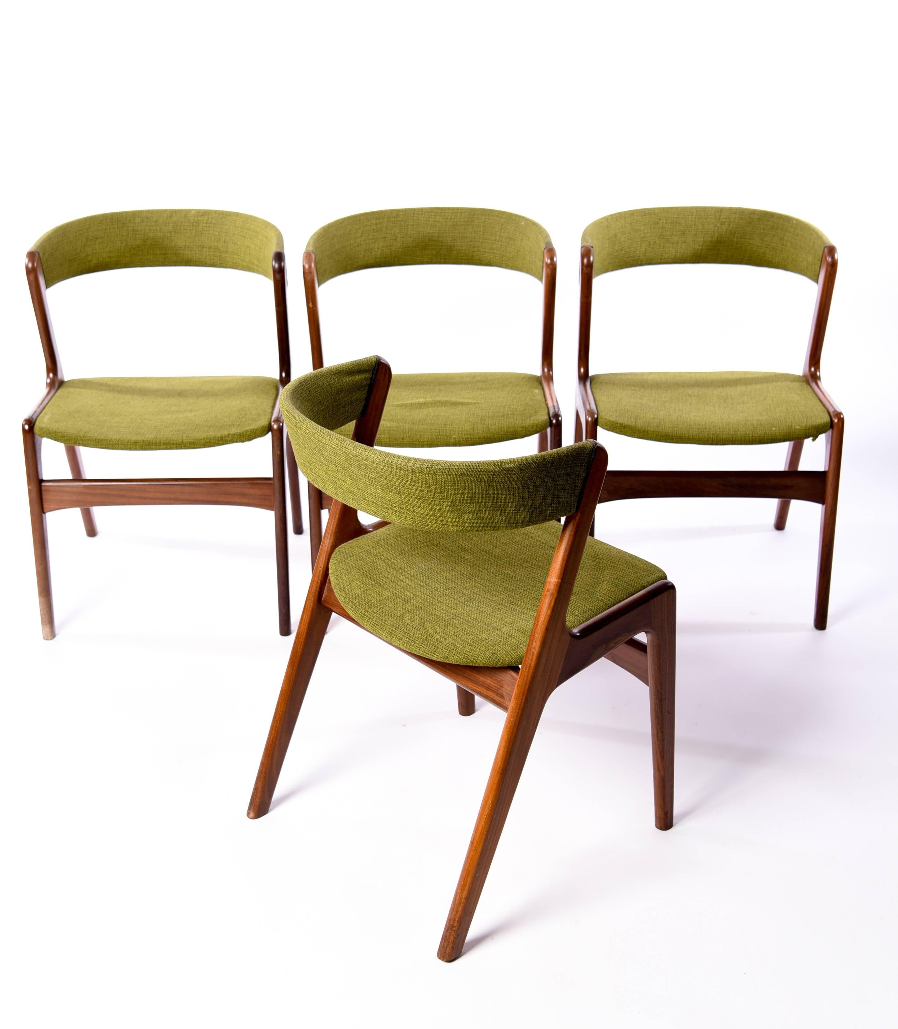Set of Four Oman Jr. Danish Teak Side Chairs 1