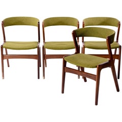 Set of Four Oman Jr. Danish Teak Side Chairs