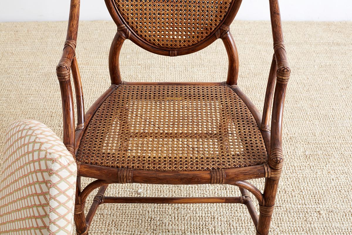 Set of Four Organic Modern Rattan Armchairs by McGuire 7