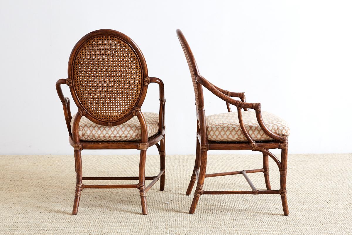 Set of Four Organic Modern Rattan Armchairs by McGuire In Excellent Condition In Rio Vista, CA