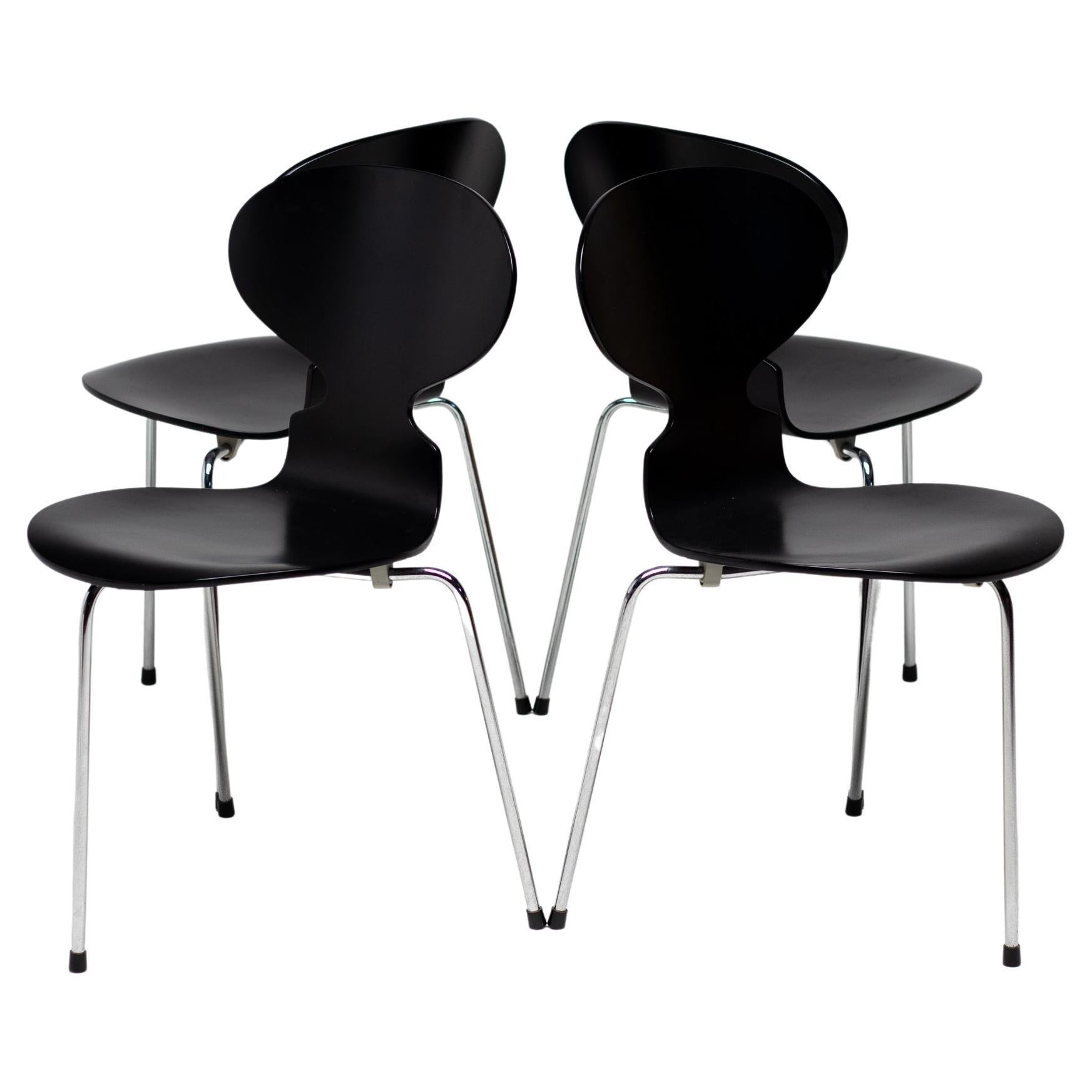 Satz von vier Original-Stühlen „Ant“ von Arne Jacobsen für Fritz Hansen, 3100