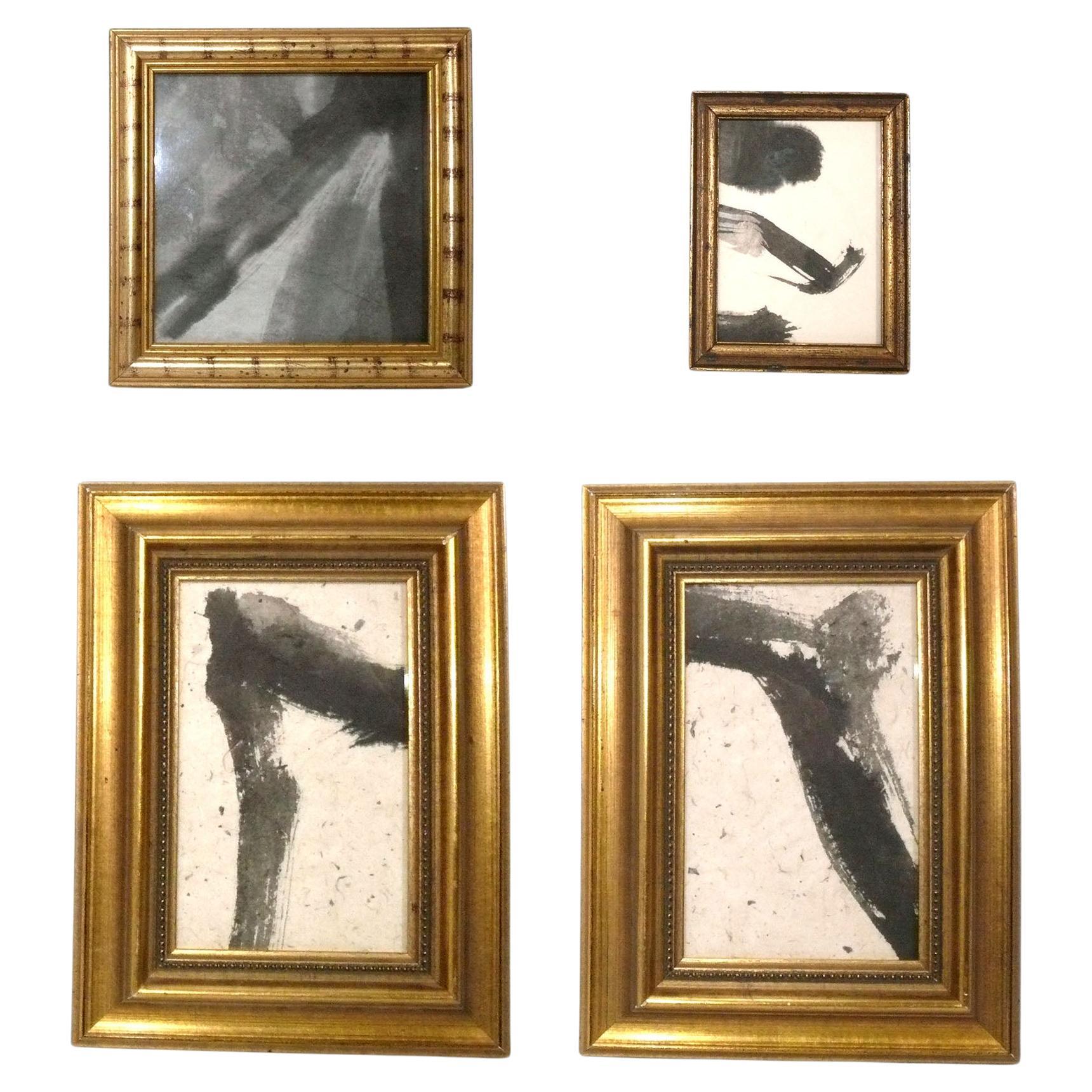 Set of Four Original Abstract Modern Paintings