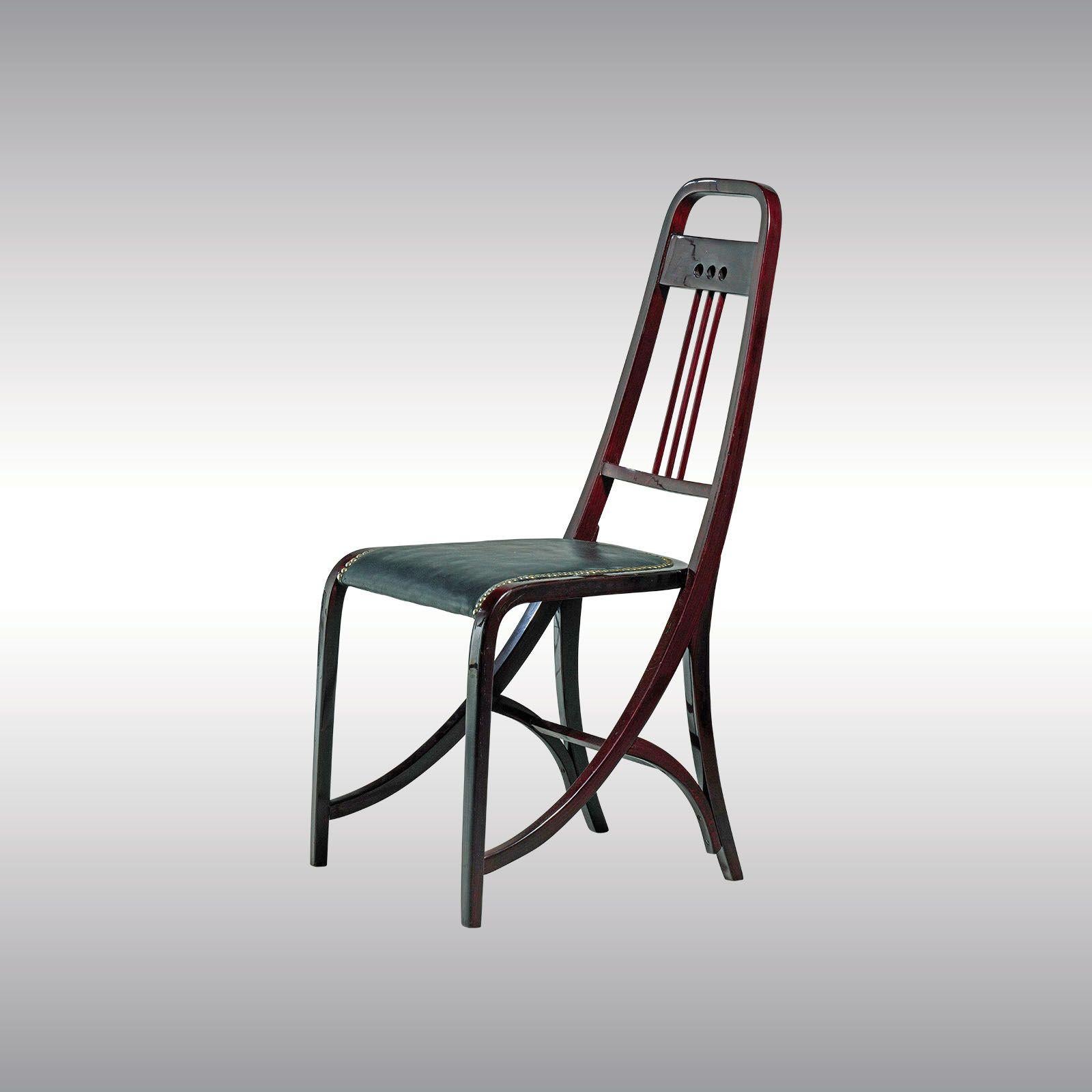 Art Deco Set of four original chairs #511 from 1904, Gebrüder Thonet For Sale