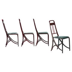 Set of four original chairs #511 from 1904, Gebrüder Thonet
