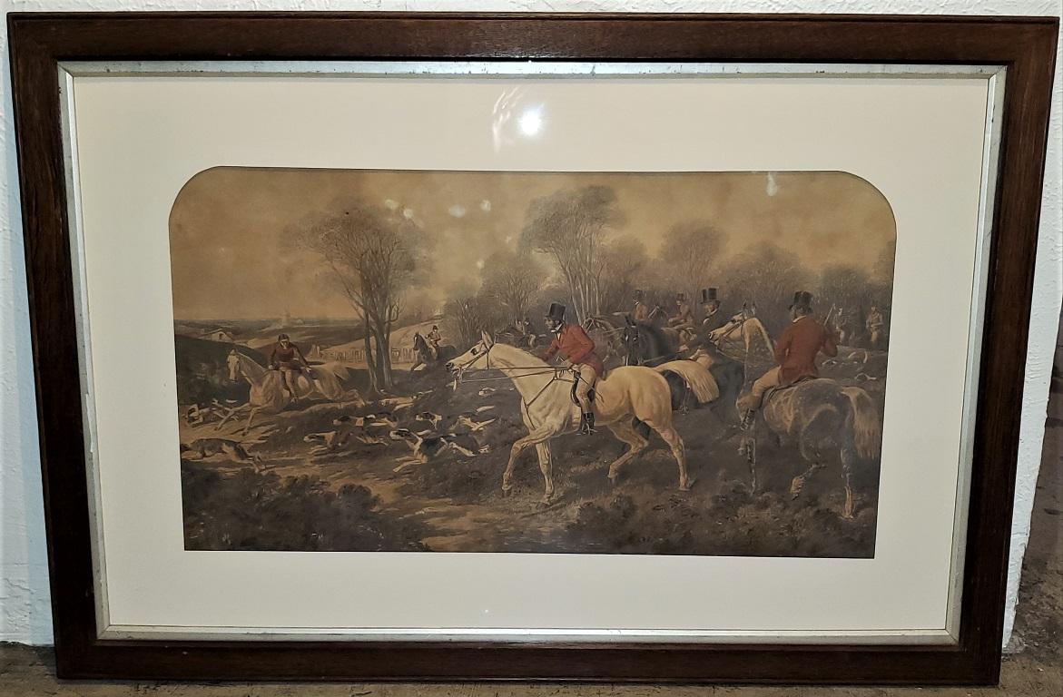 Set of Four Original Engravings of Hunting Scenes by John Frederick Herring Snr For Sale 1