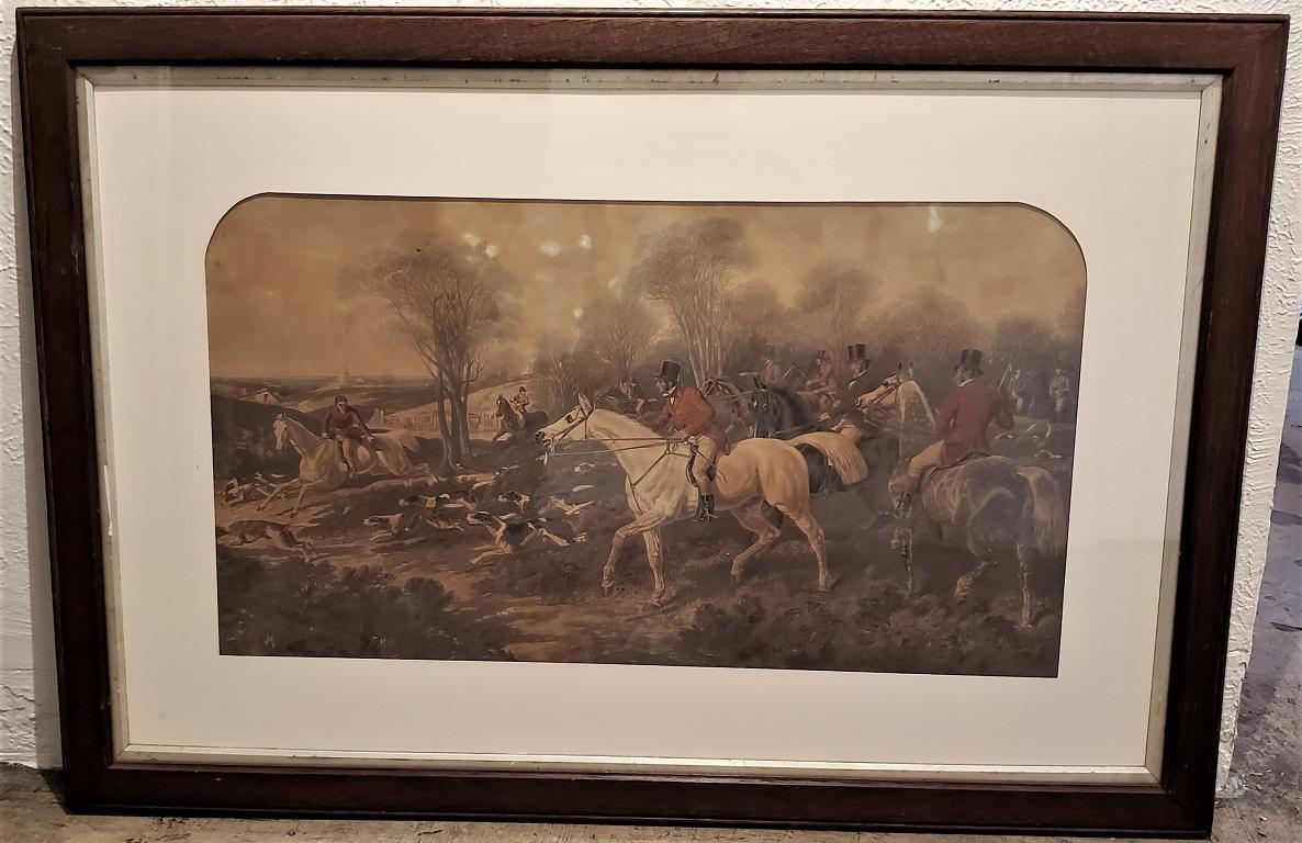 Set of Four Original Engravings of Hunting Scenes by John Frederick Herring Snr For Sale 2